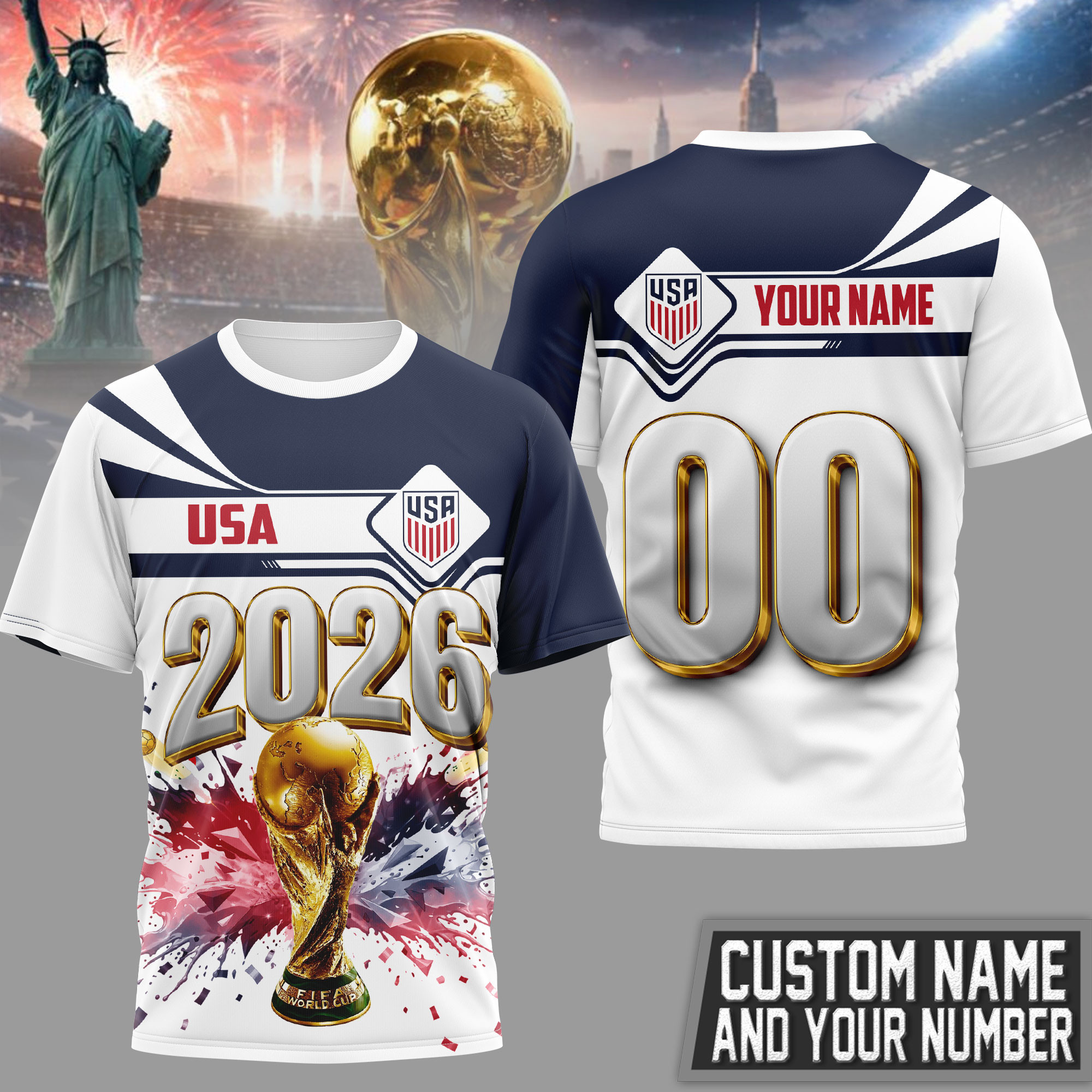 United States | Premium World Cup 2026 Heritage Champion 3D Shirt TTH200585 - Image 2