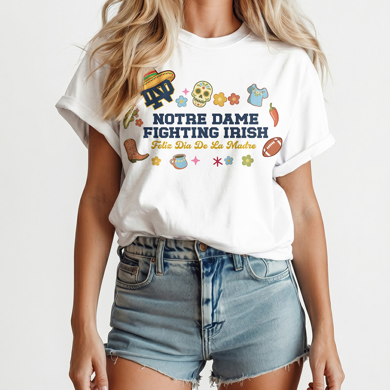 Notre Dame Fighting Irish | Premium NCAA Dia De La Madre 3D T-Shirt TTH210510