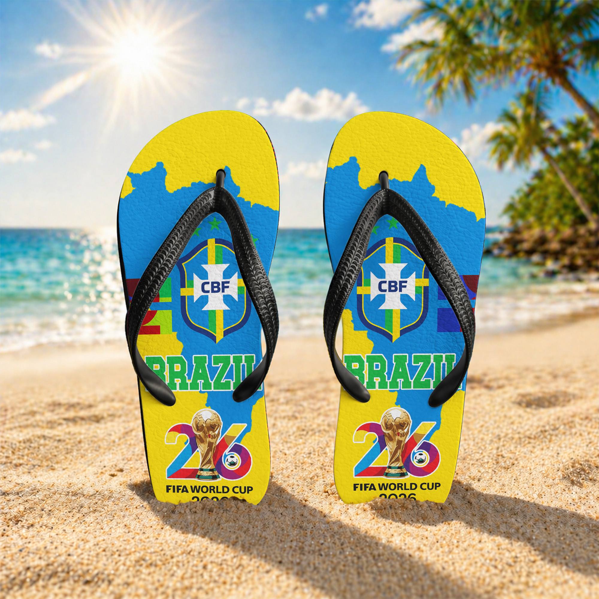 Brazil | Premium World Cup 2026 National Teams Flip Flop TTH200591 - Image 2
