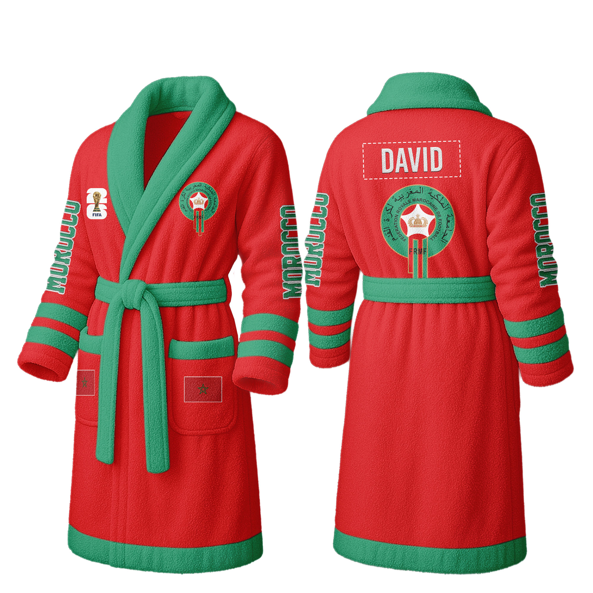 Morocco | Premium World Cup 2026 Fleece Bathrobe TTH200558