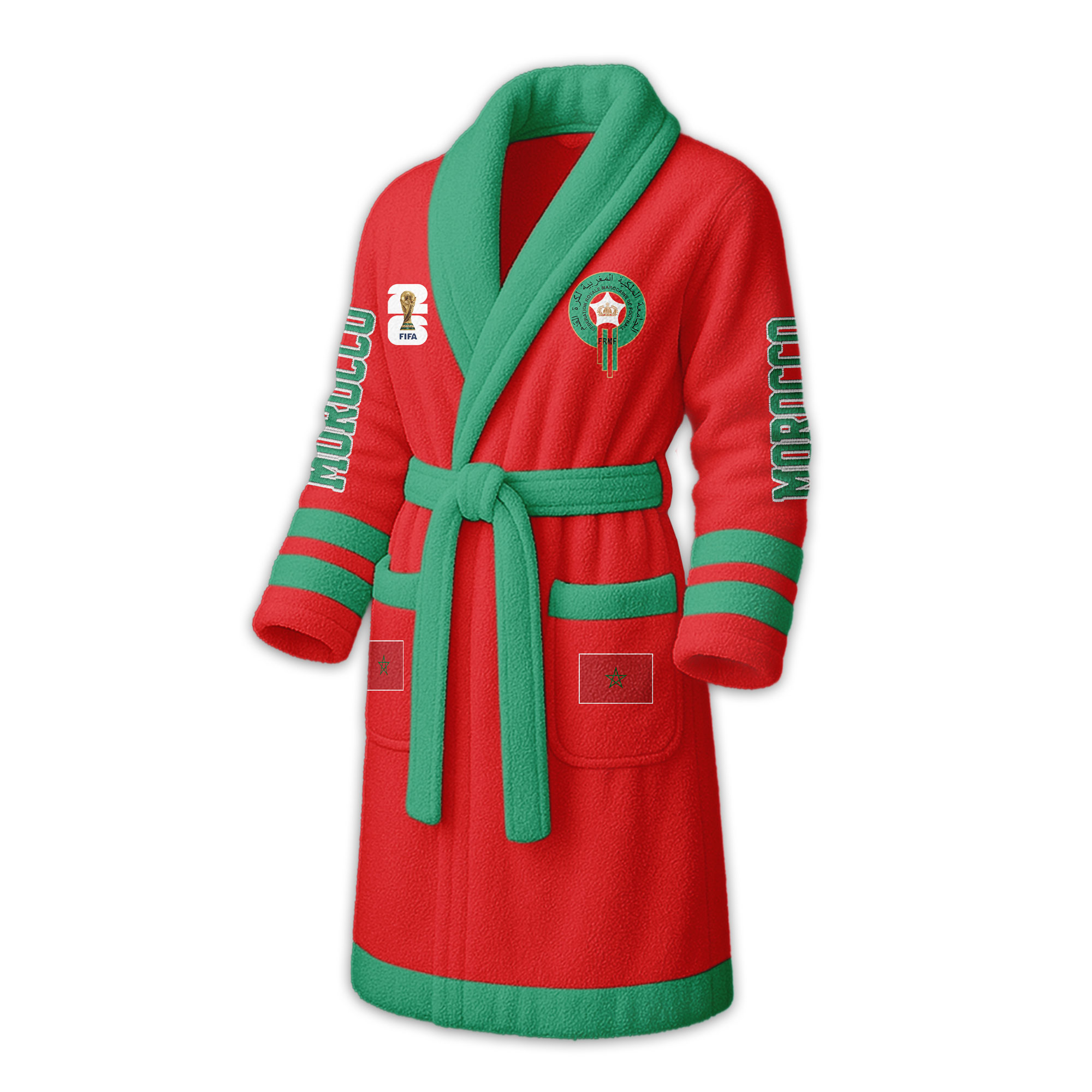 Morocco | Premium World Cup 2026 Fleece Bathrobe TTH200558 - Image 4