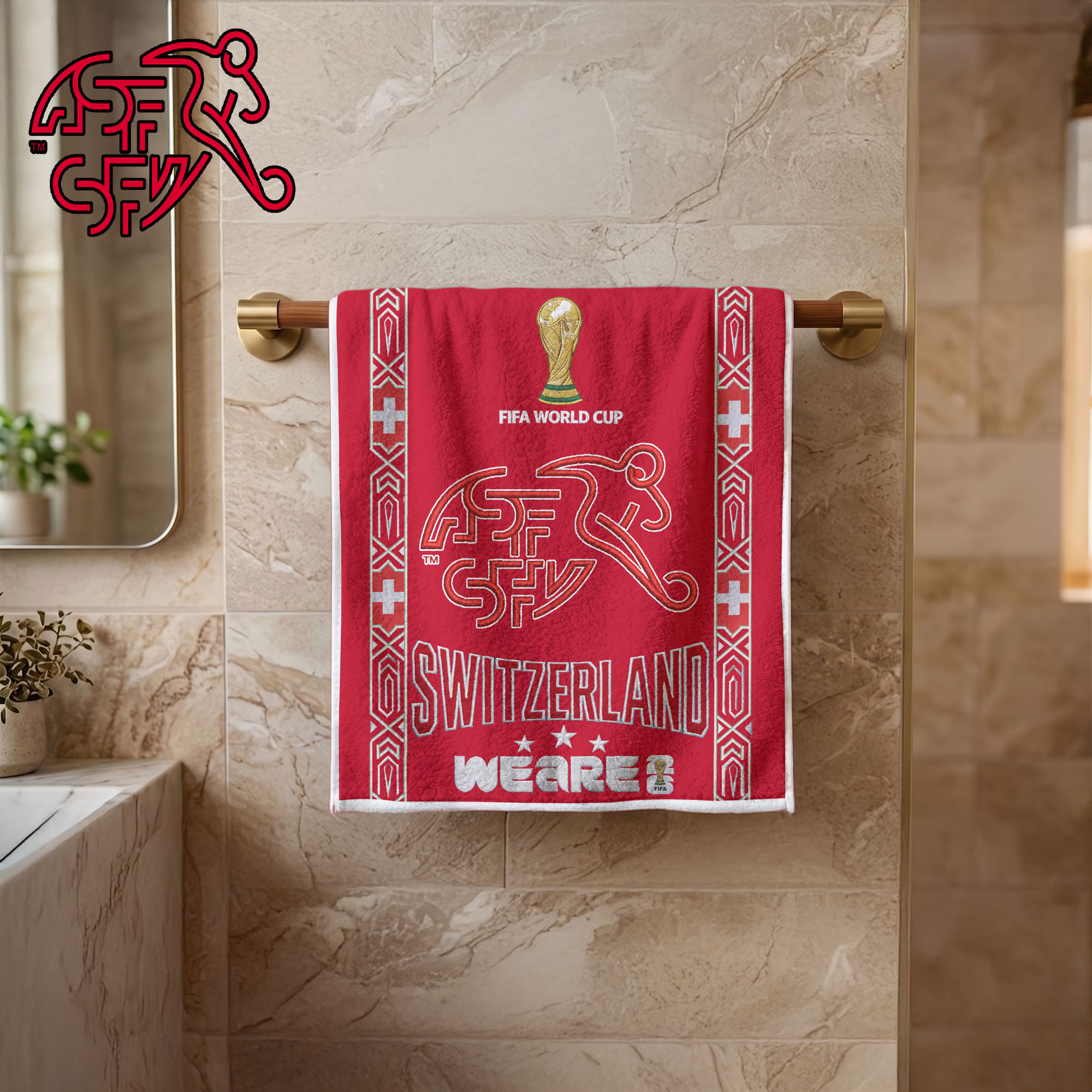 Switzerland | Premium World Cup 2026 National Team Bath Towel TTH210511 - Image 2