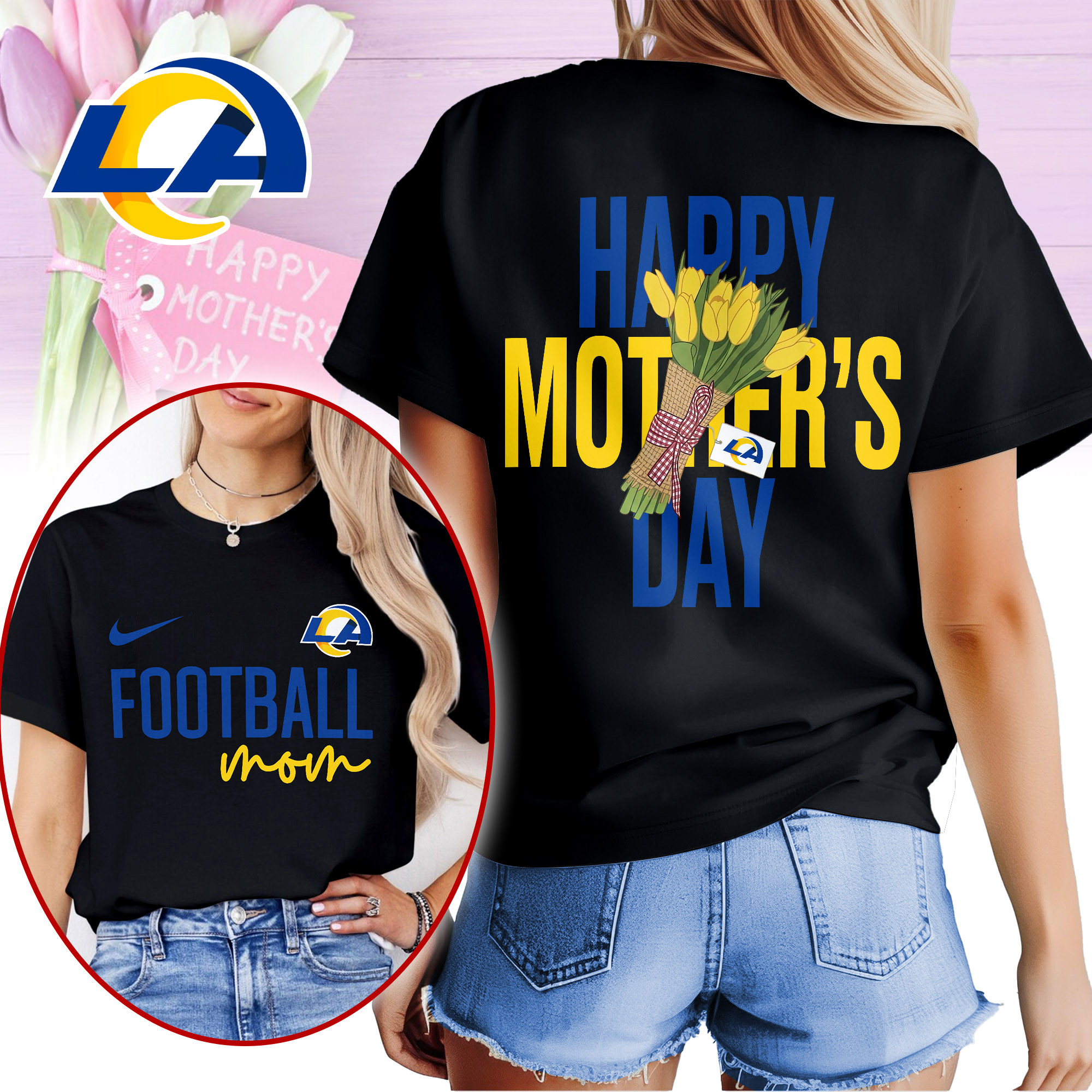 Los Angeles Rams | Premium NFL Happy Mother Day 3D Shirt TTH210521