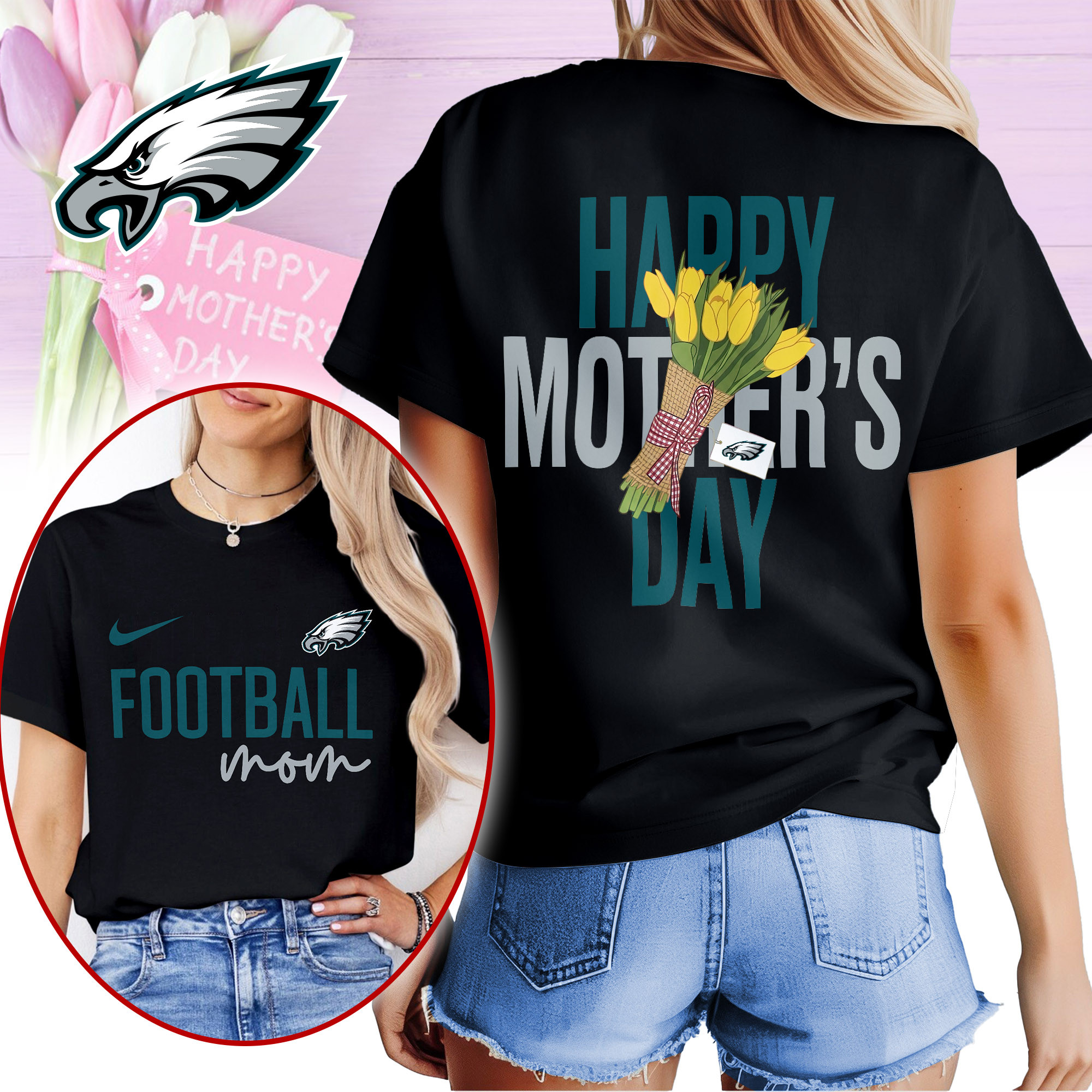 Philadelphia Eagles | Premium NFL Happy Mother Day 3D Shirt TTH210521