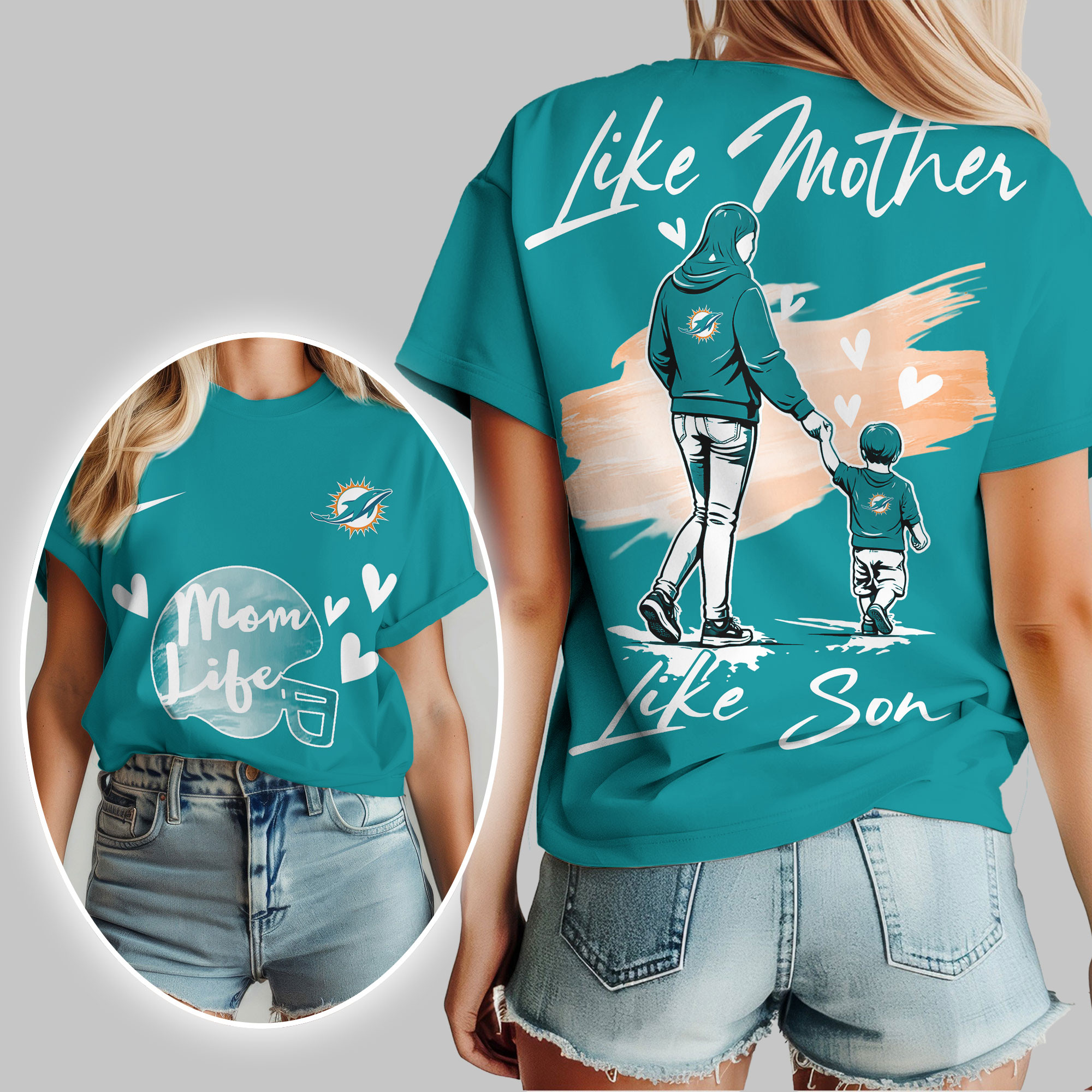 Miami Dolphins | Premium NFL Like Mother Like Son 3D Shirt TTH210520 - Image 3