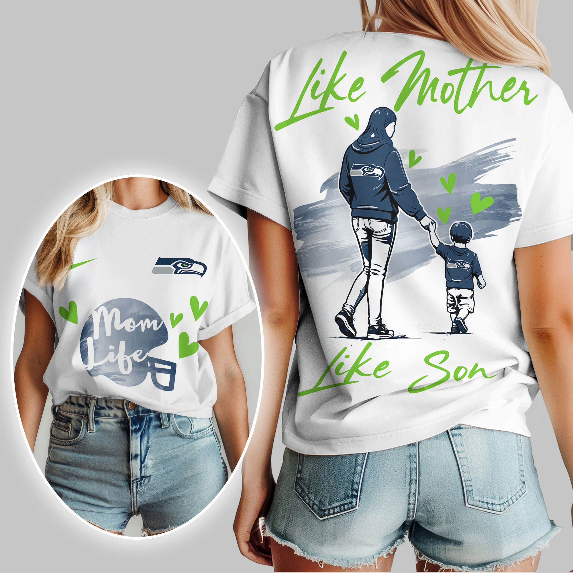 Seattle Seahawks | Premium NFL Like Mother Like Son 3D Shirt TTH210520