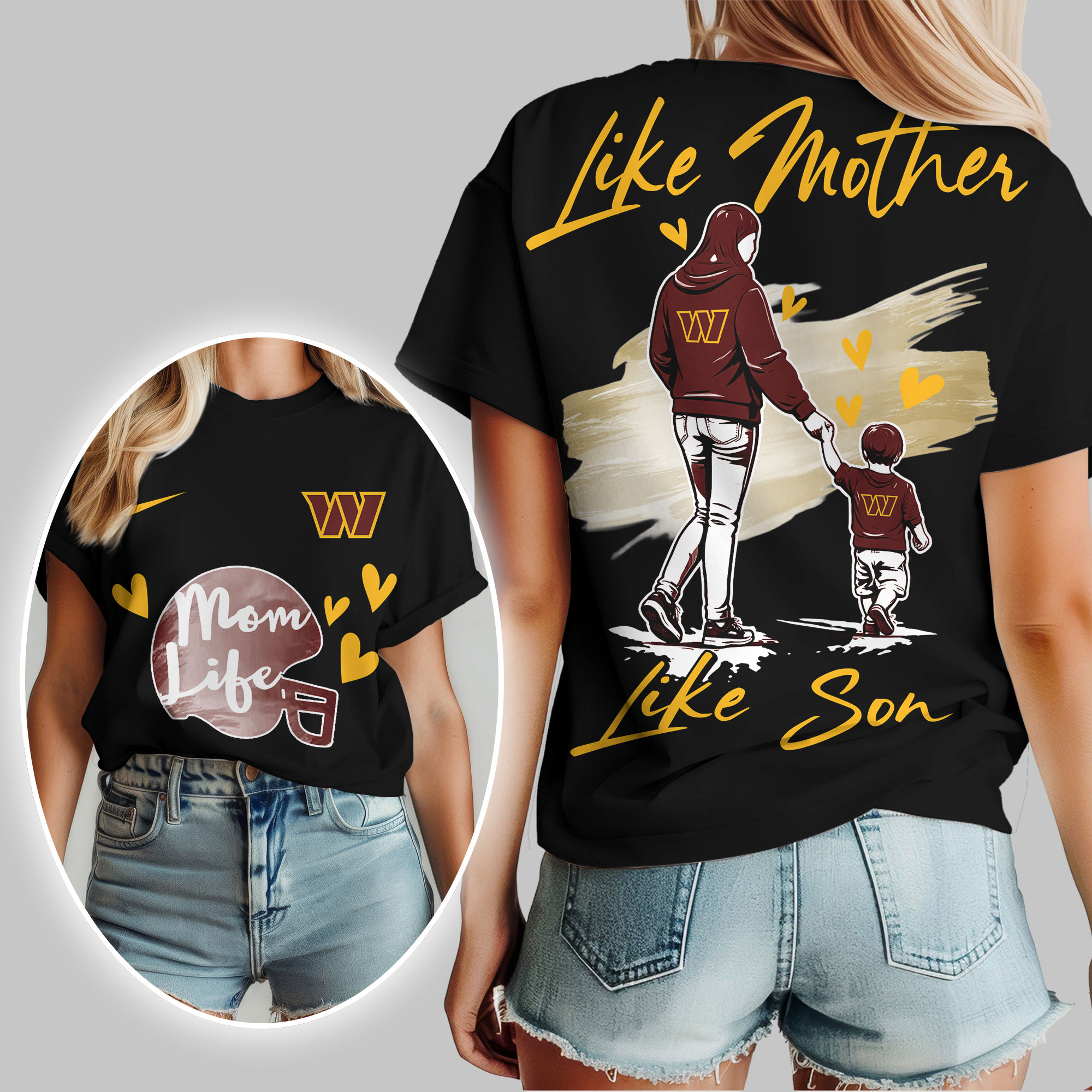 Washington Commanders | Premium NFL Like Mother Like Son 3D Shirt TTH210520 - Image 2