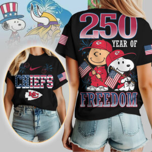 Kansas City Chiefs | Premium NFL Peanuts 250 Years Of Freedom 3D Shirt TTH210529