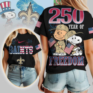 New Orleans Saints | Premium NFL Peanuts 250 Years Of Freedom 3D Shirt TTH210529