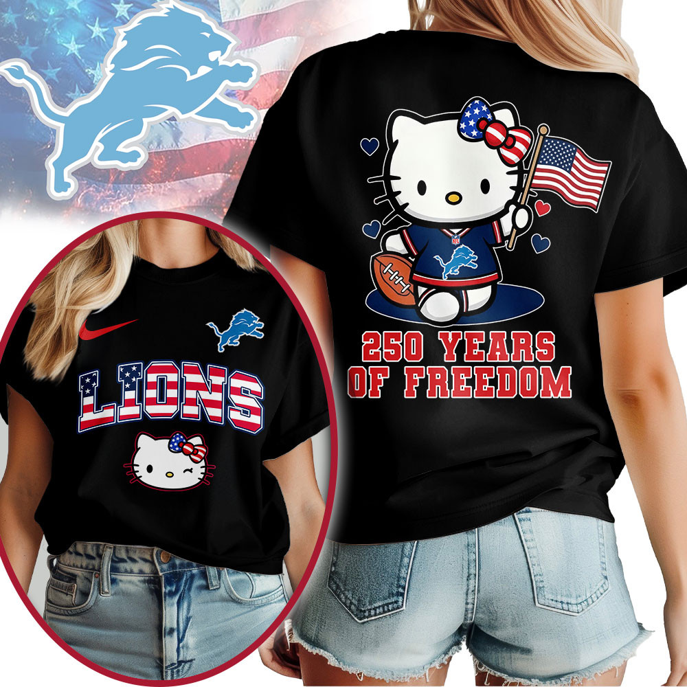 Detroit Lions | Premium NFL Hello Kitty Celebrates 250th Anniversary Women Shirt TTH210527