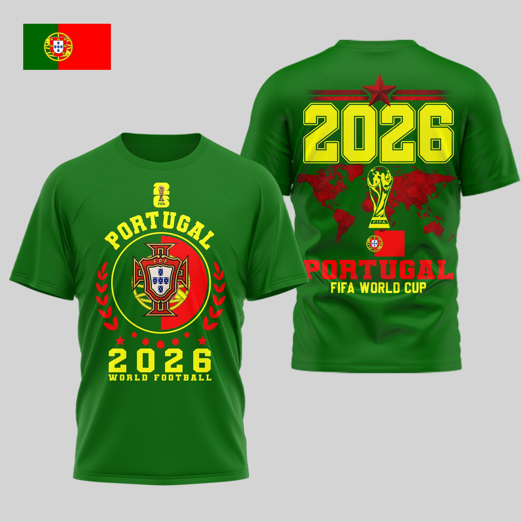 Portugal | Premium World Cup 2026 Legacy – World Cup 2026 3D Shirt TTH210528 - Image 3