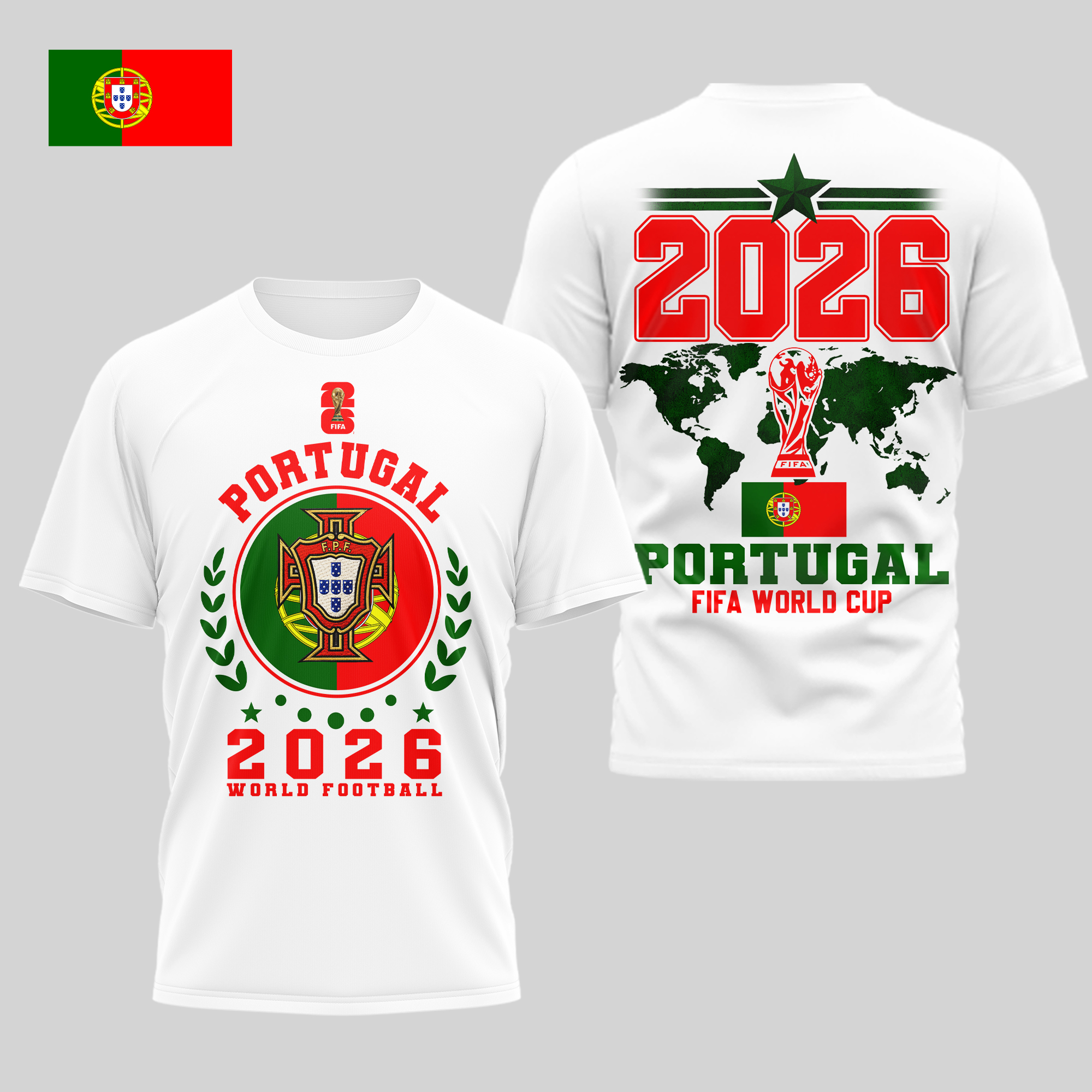 Portugal | Premium World Cup 2026 Legacy – World Cup 2026 3D Shirt TTH210528 - Image 2