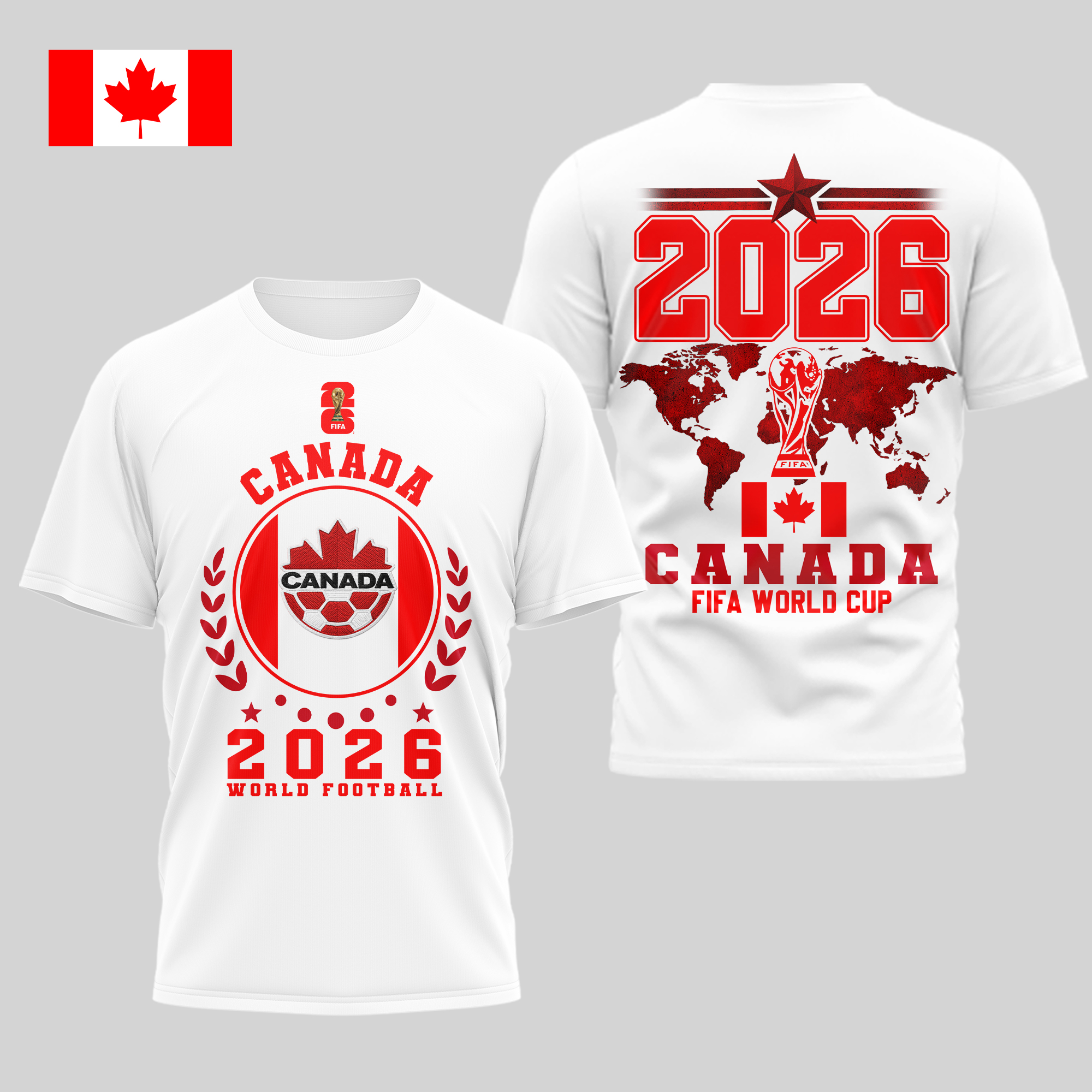 Canada | Premium World Cup 2026 Legacy – World Cup 2026 3D Shirt TTH210528 - Image 2