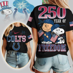 Indianapolis Colts | Premium NFL Peanuts 250 Years Of Freedom 3D Shirt TTH210529