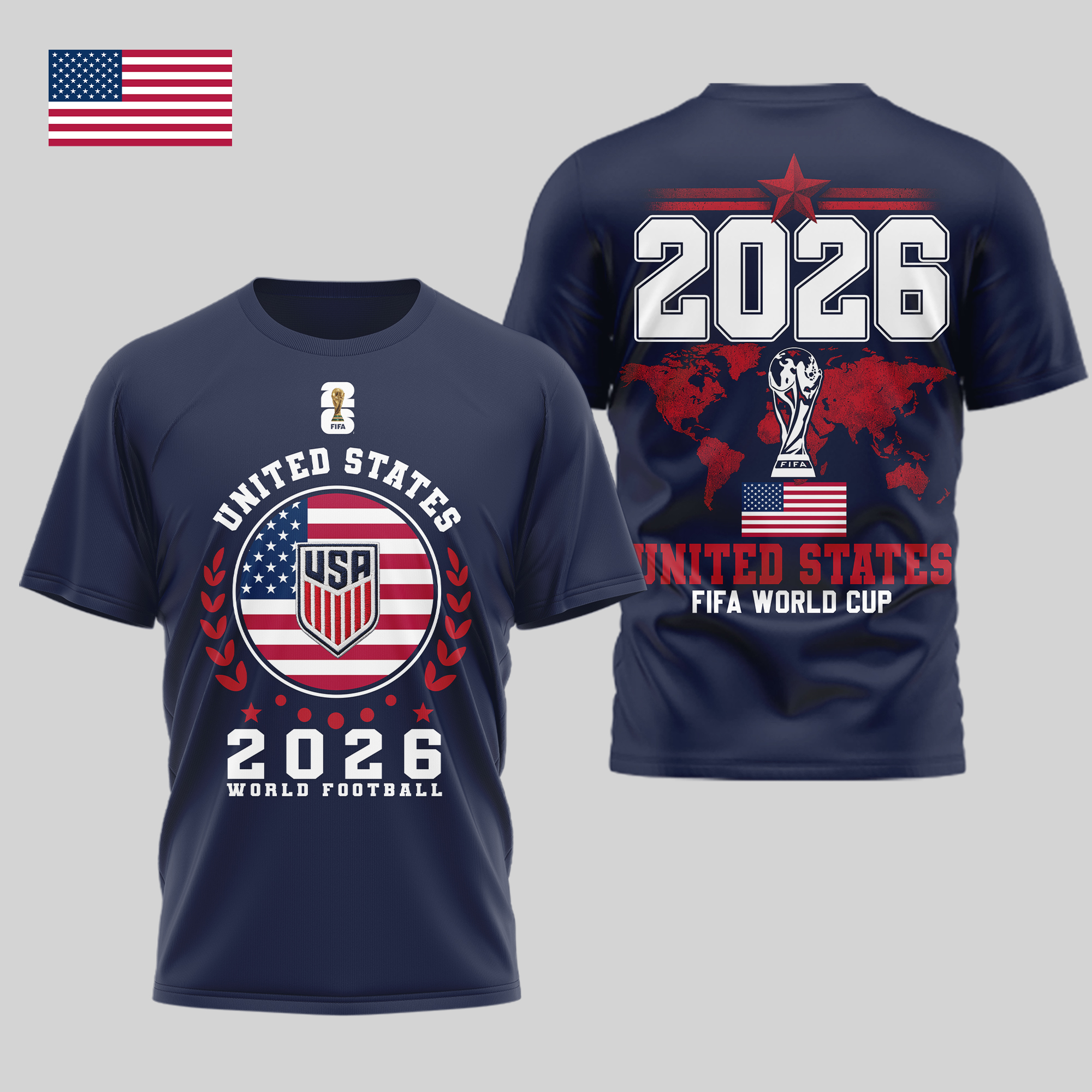 United States | Premium World Cup 2026 Legacy – World Cup 2026 3D Shirt TTH210528 - Image 3