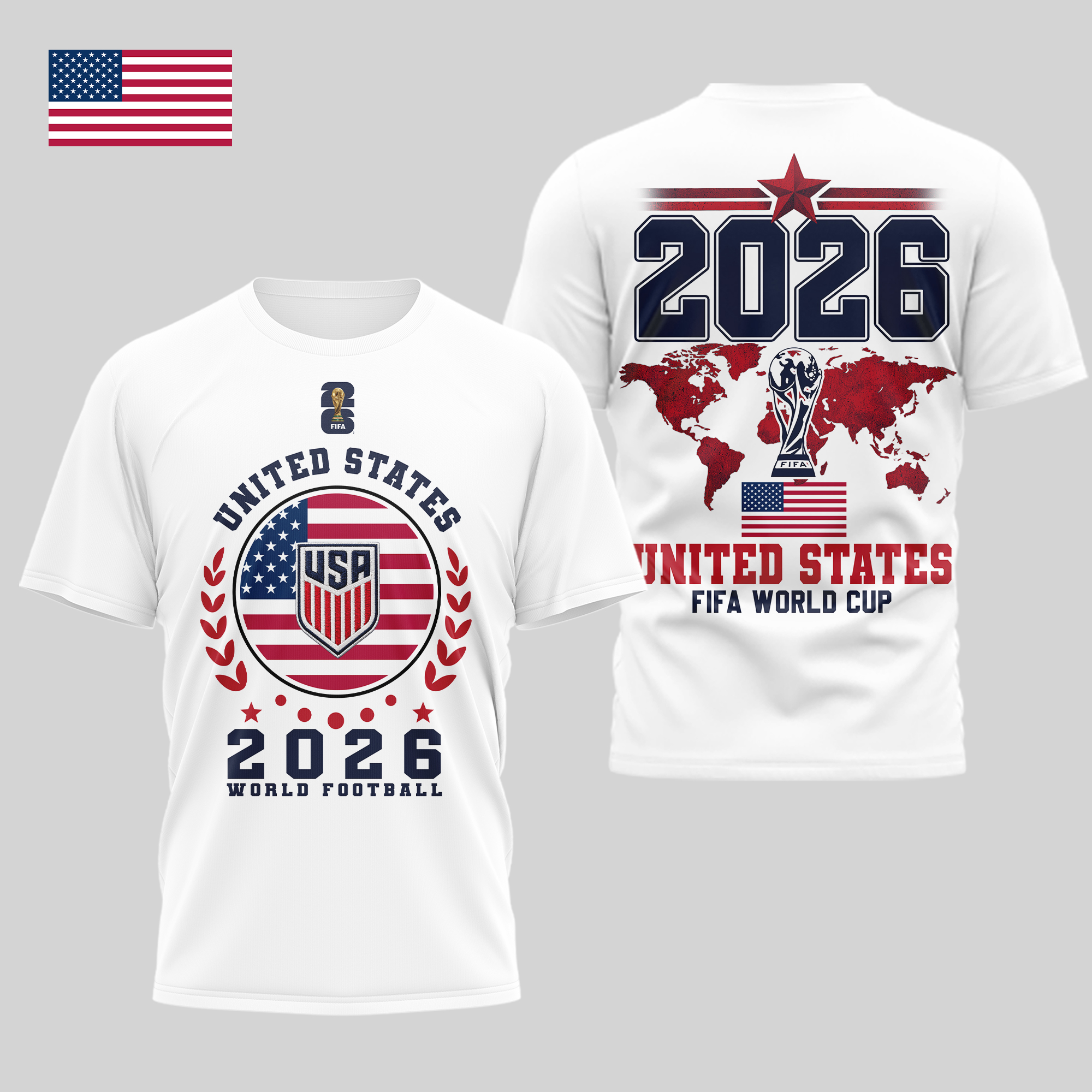 United States | Premium World Cup 2026 Legacy – World Cup 2026 3D Shirt TTH210528 - Image 2