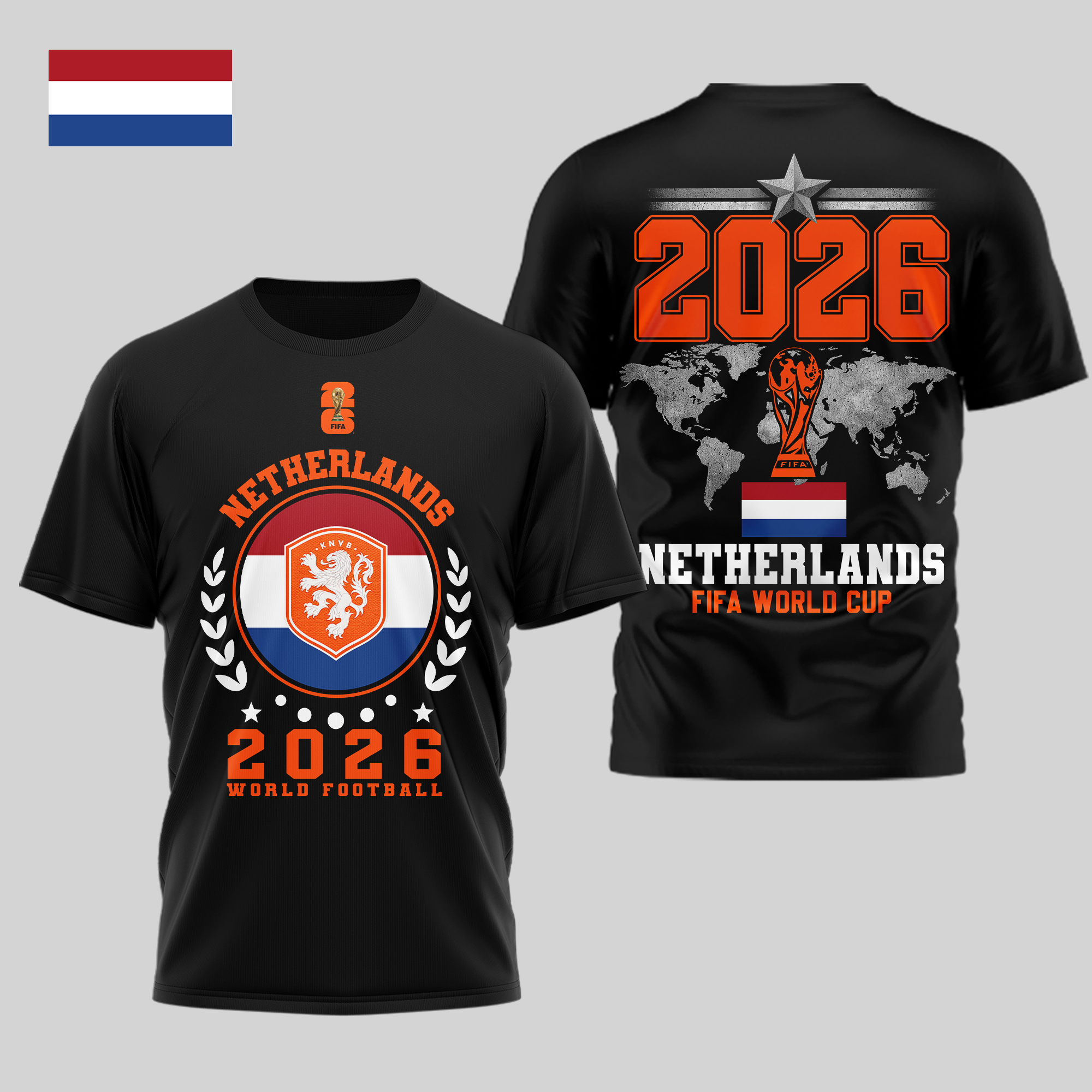 Netherlands | Premium World Cup 2026 Legacy – World Cup 2026 3D Shirt TTH210528
