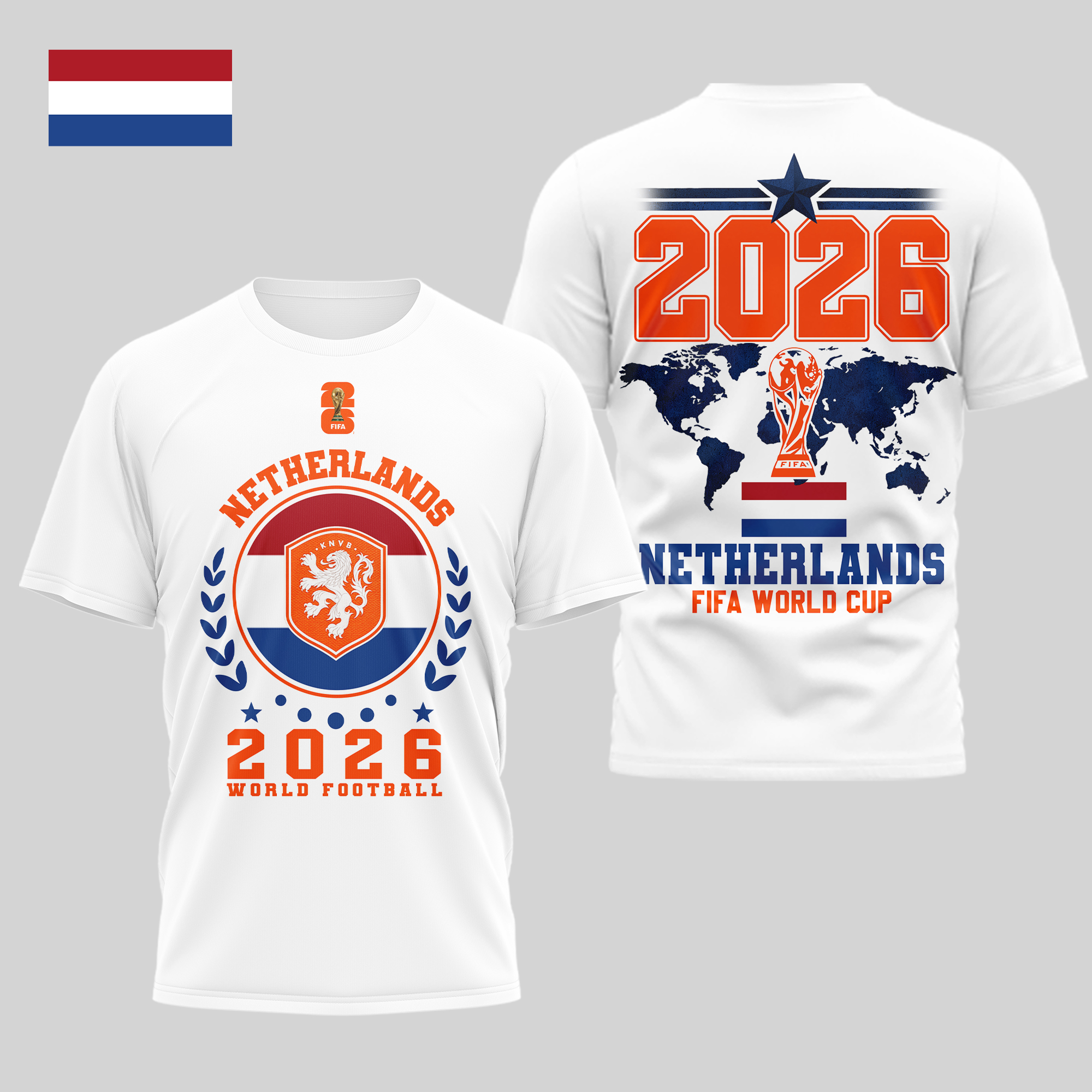 Netherlands | Premium World Cup 2026 Legacy – World Cup 2026 3D Shirt TTH210528 - Image 2