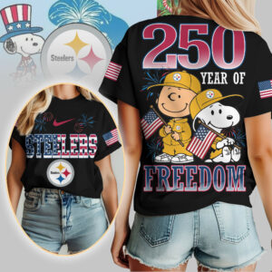 Pittsburgh Steelers | Premium NFL Peanuts 250 Years Of Freedom 3D Shirt TTH210529