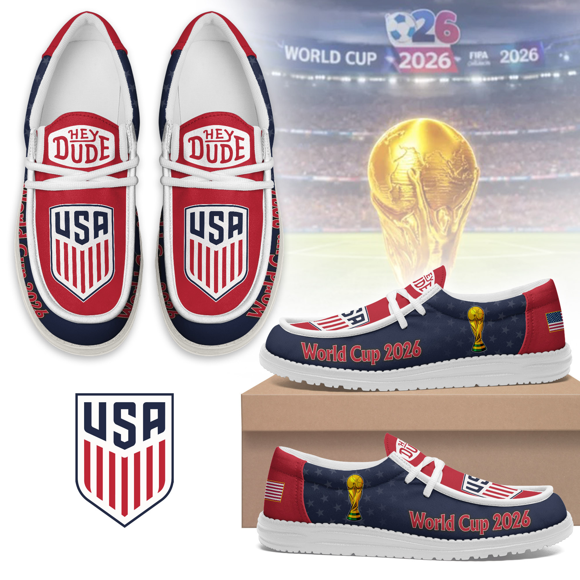 United States x Premium Freedom Kick World Cup 2026 Loafer Shoes – Limited Edition TTH190524 - Image 2