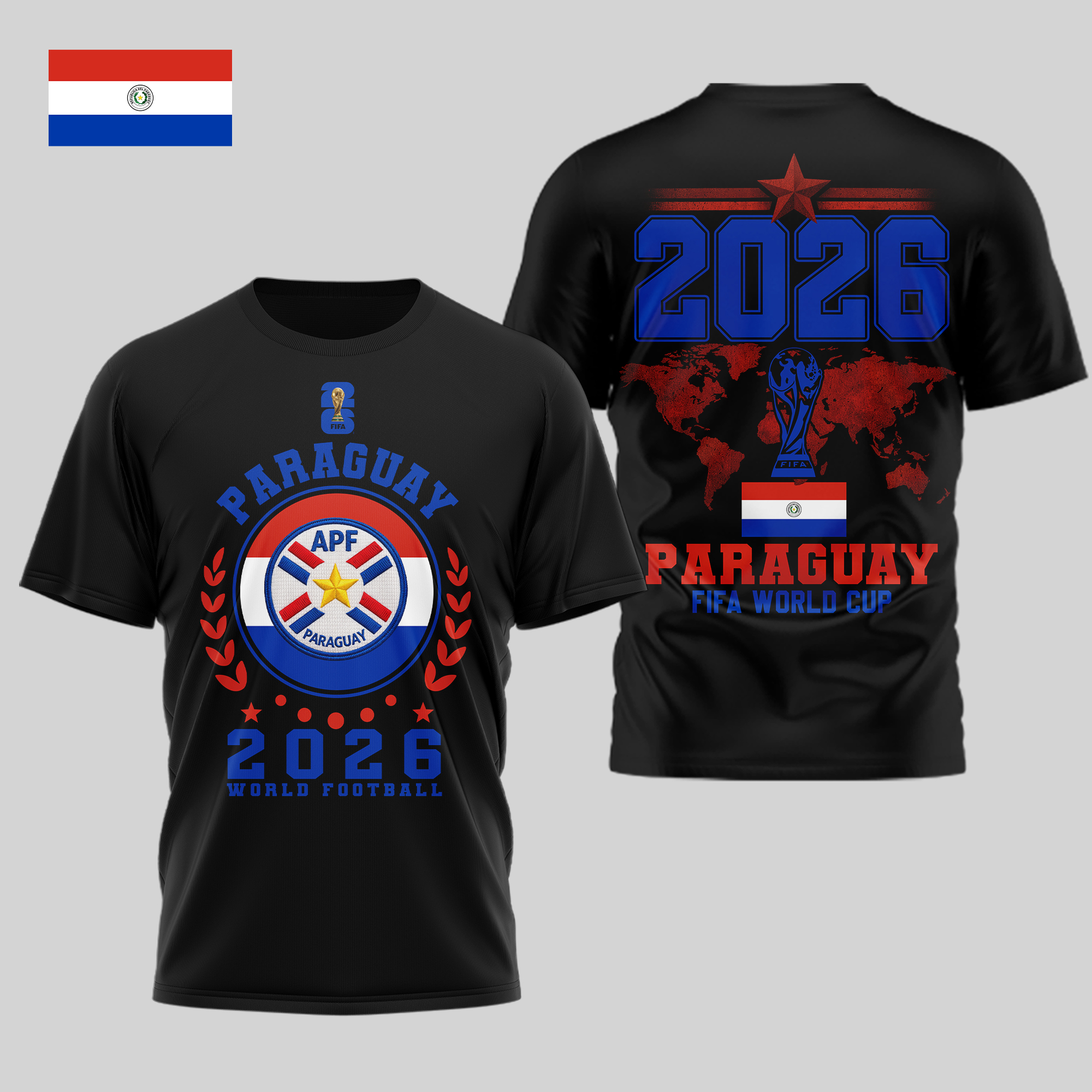 Paraguay | Premium World Cup 2026 Legacy – World Cup 2026 3D Shirt TTH210528