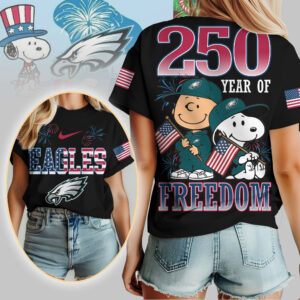 Philadelphia Eagles | Premium NFL Peanuts 250 Years Of Freedom 3D Shirt TTH210529