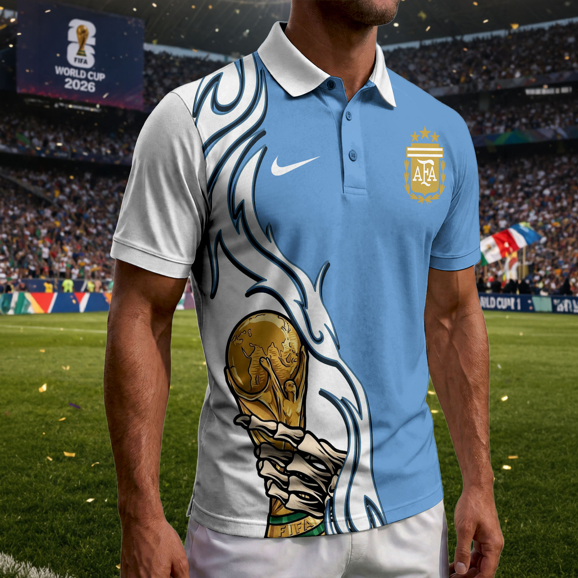 Argentina | Premium World Cup 2026 Playmaker Polo Shirt TTH210531 - Image 4