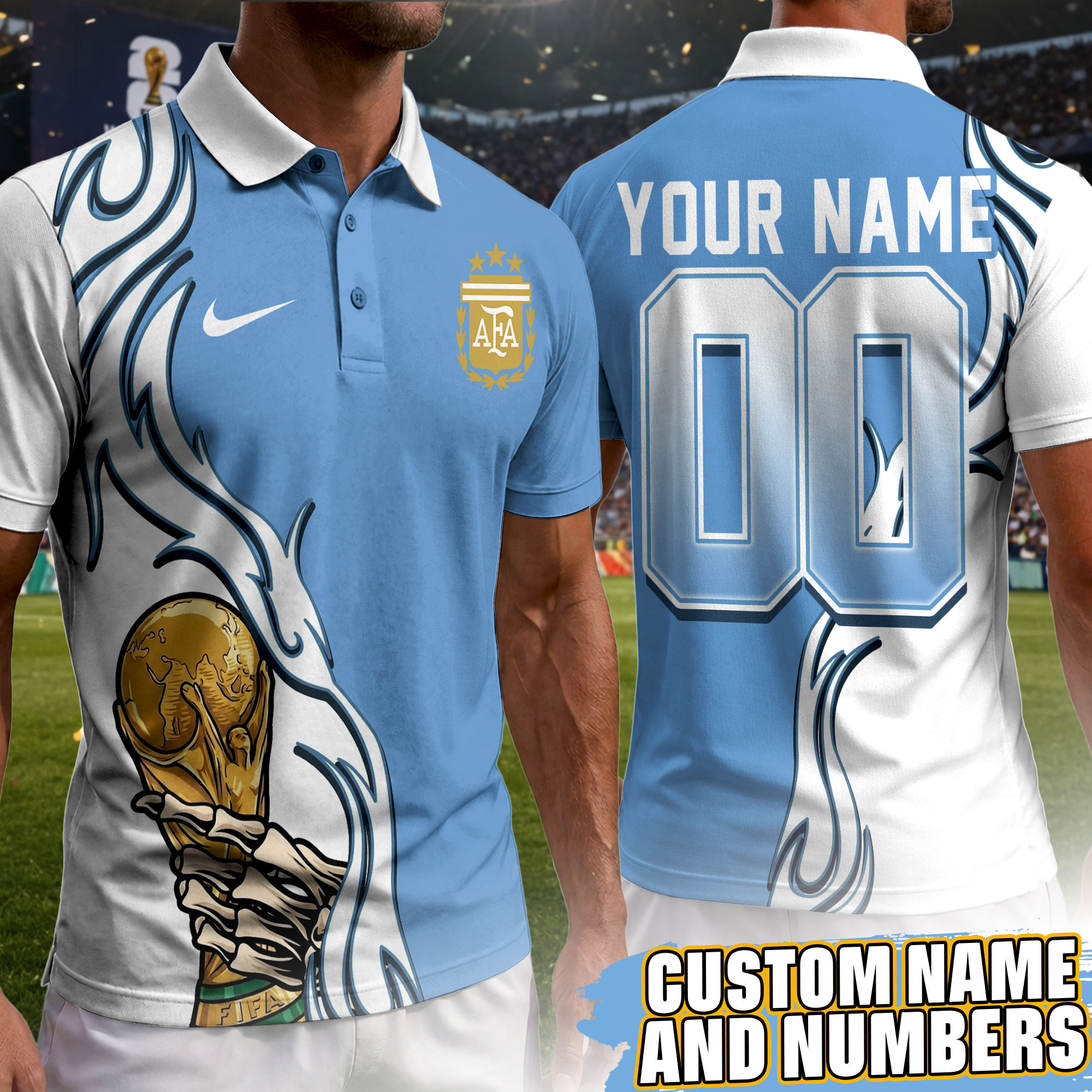 Argentina | Premium World Cup 2026 Playmaker Polo Shirt TTH210531 - Image 2