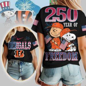 Cincinnati Bengals | Premium NFL Peanuts 250 Years Of Freedom 3D Shirt TTH210529