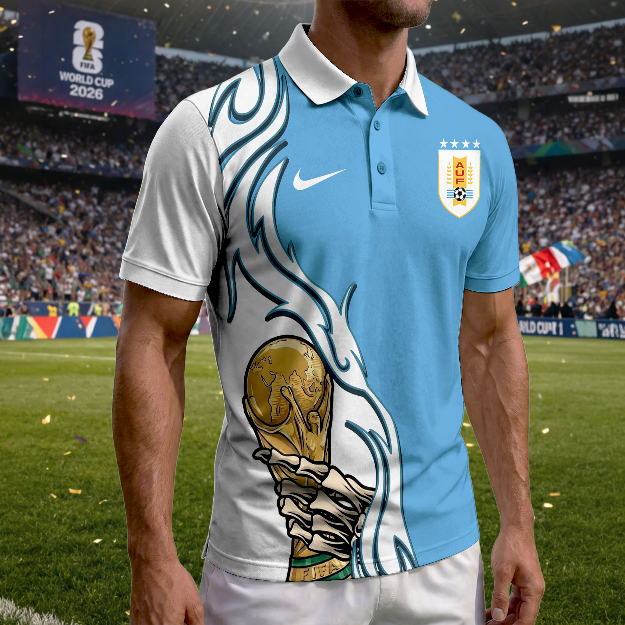 Uruguay | Premium World Cup 2026 Playmaker Polo Shirt TTH210531 - Image 4