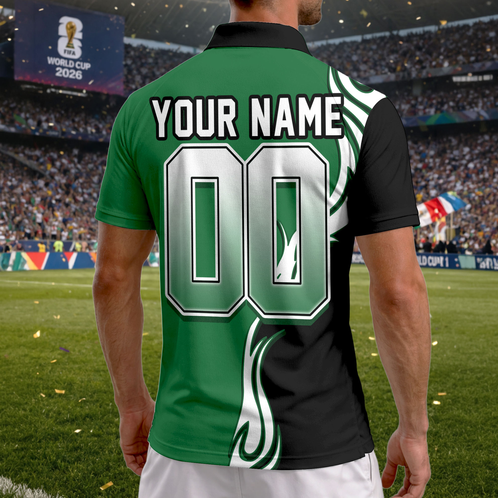 Nigeria | Premium World Cup 2026 Playmaker Polo Shirt TTH210531 - Image 3