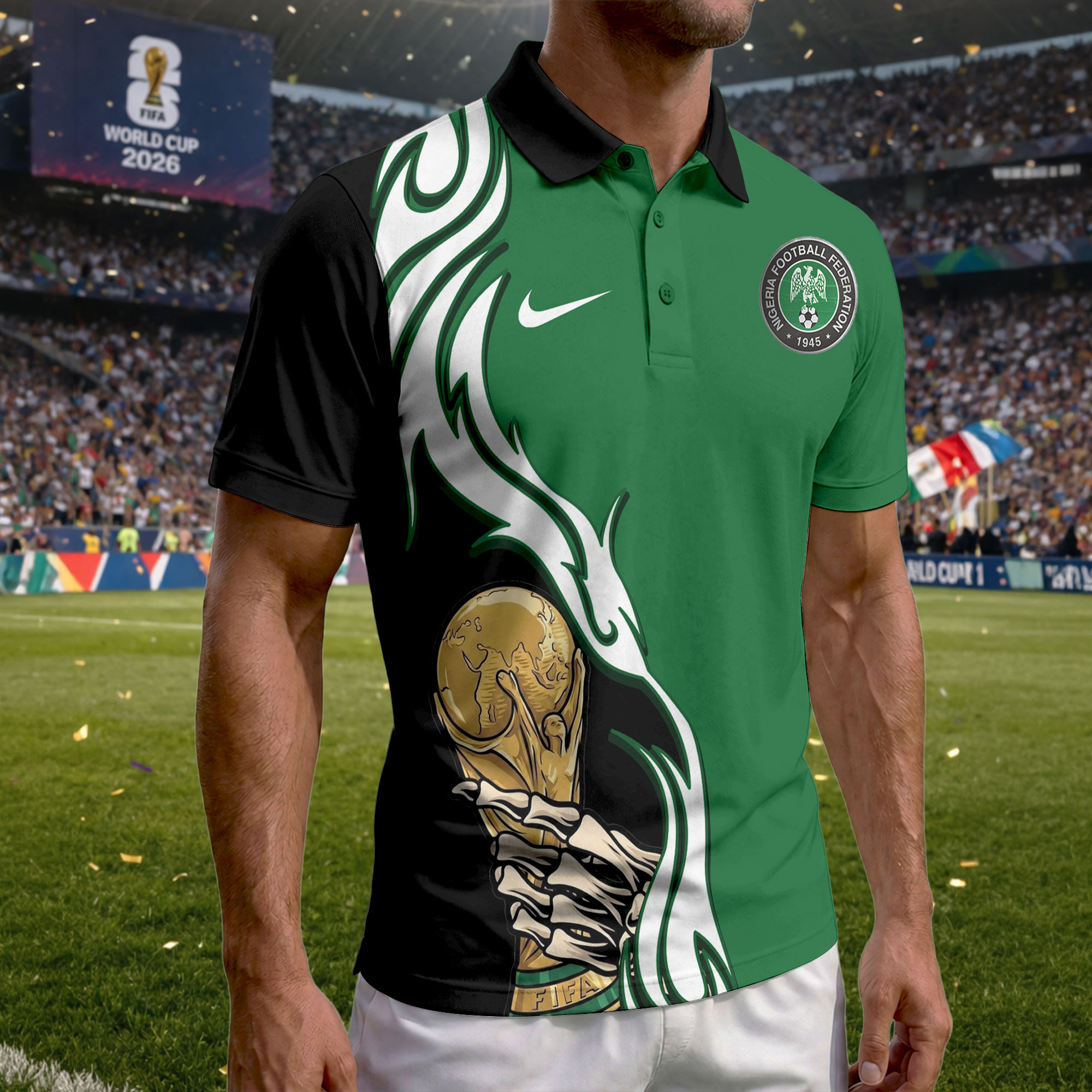 Nigeria | Premium World Cup 2026 Playmaker Polo Shirt TTH210531 - Image 4