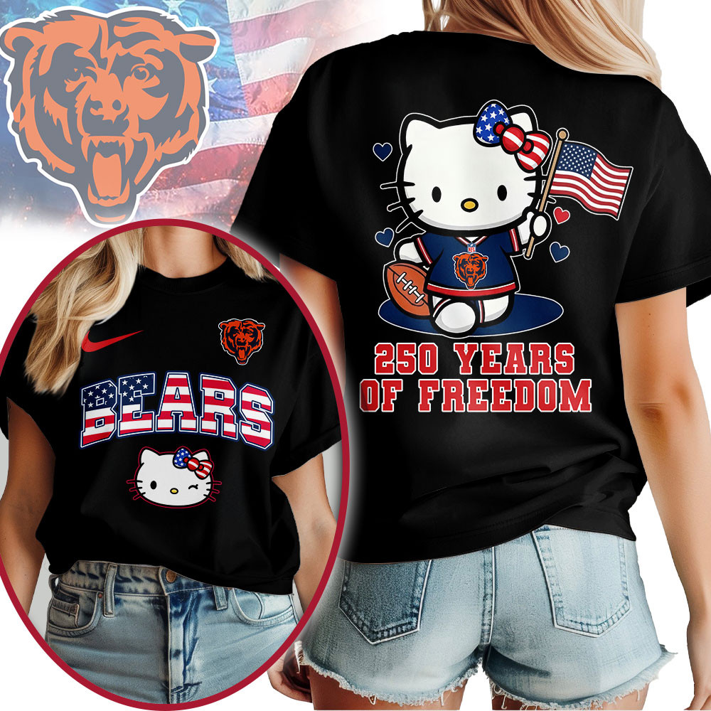 Chicago Bears | Premium NFL Hello Kitty Celebrates 250th Anniversary Women Shirt TTH210527
