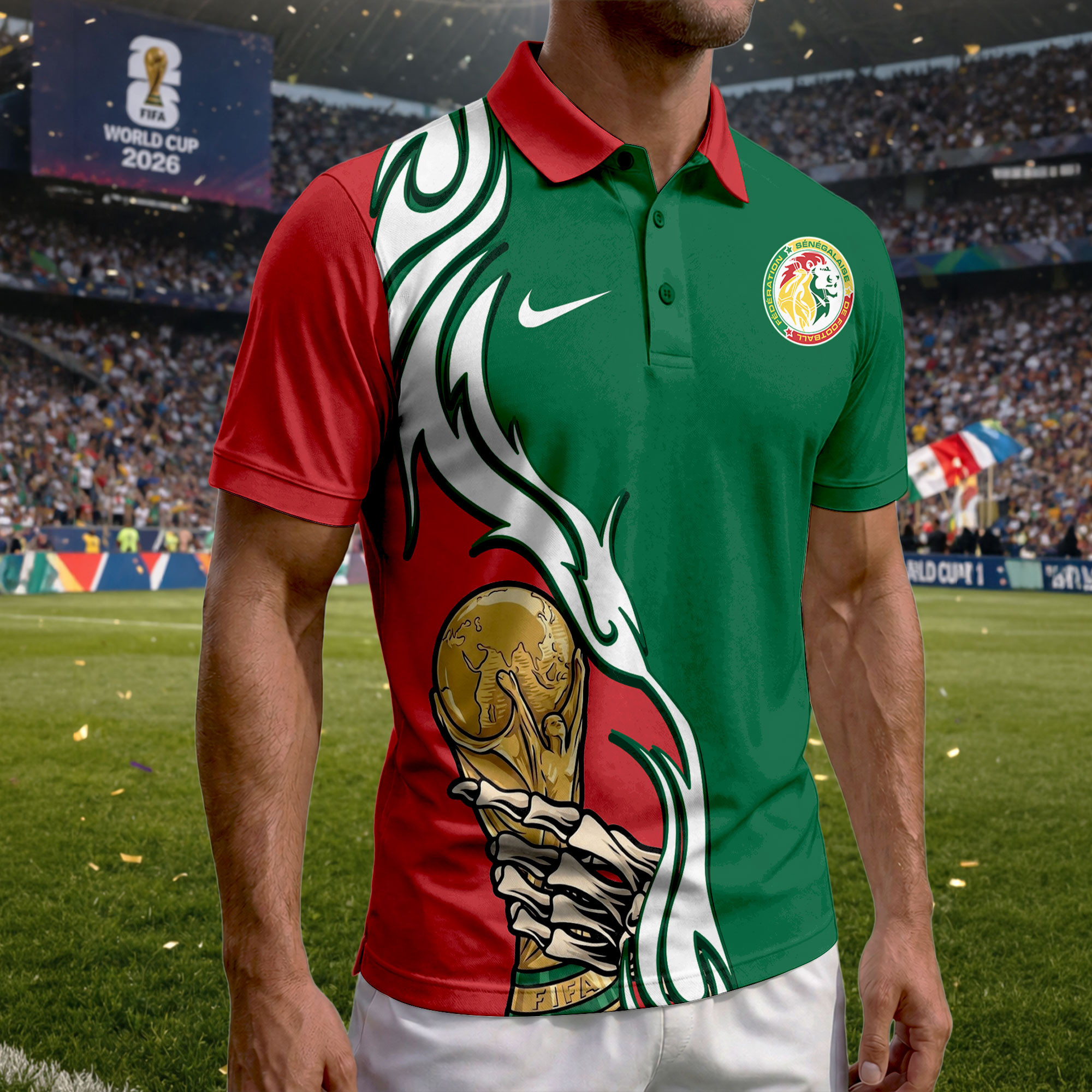Senegal | Premium World Cup 2026 Playmaker Polo Shirt TTH210531 - Image 4