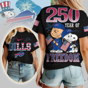 Buffalo Bills | Premium NFL Peanuts 250 Years Of Freedom 3D Shirt TTH210529
