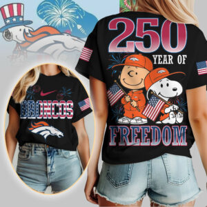 Denver Broncos | Premium NFL Peanuts 250 Years Of Freedom 3D Shirt TTH210529