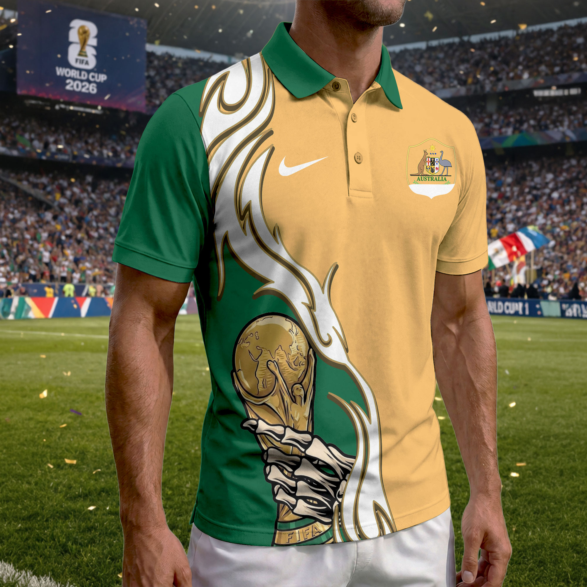 Australia | Premium World Cup 2026 Playmaker Polo Shirt TTH210531 - Image 4