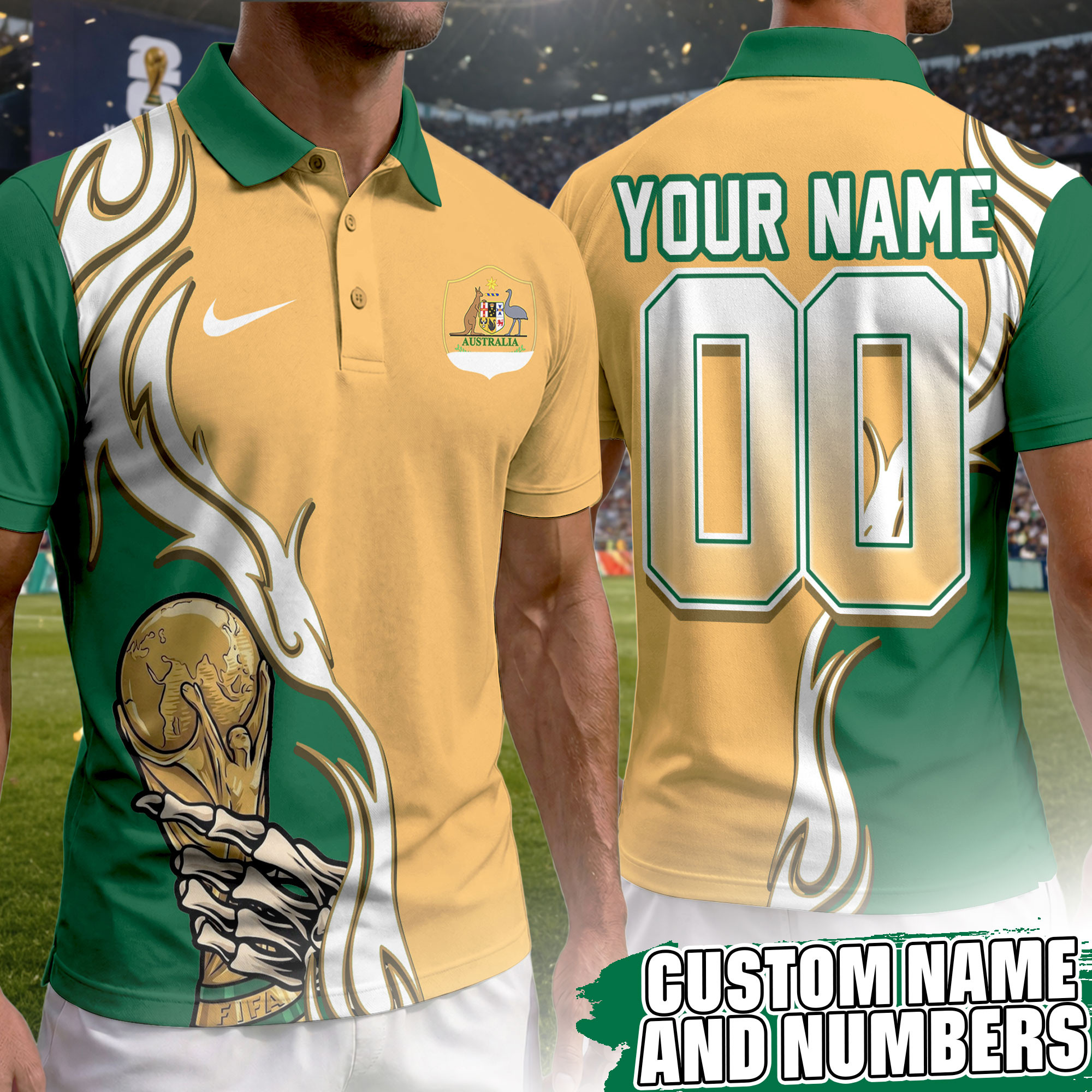 Australia | Premium World Cup 2026 Playmaker Polo Shirt TTH210531 - Image 2
