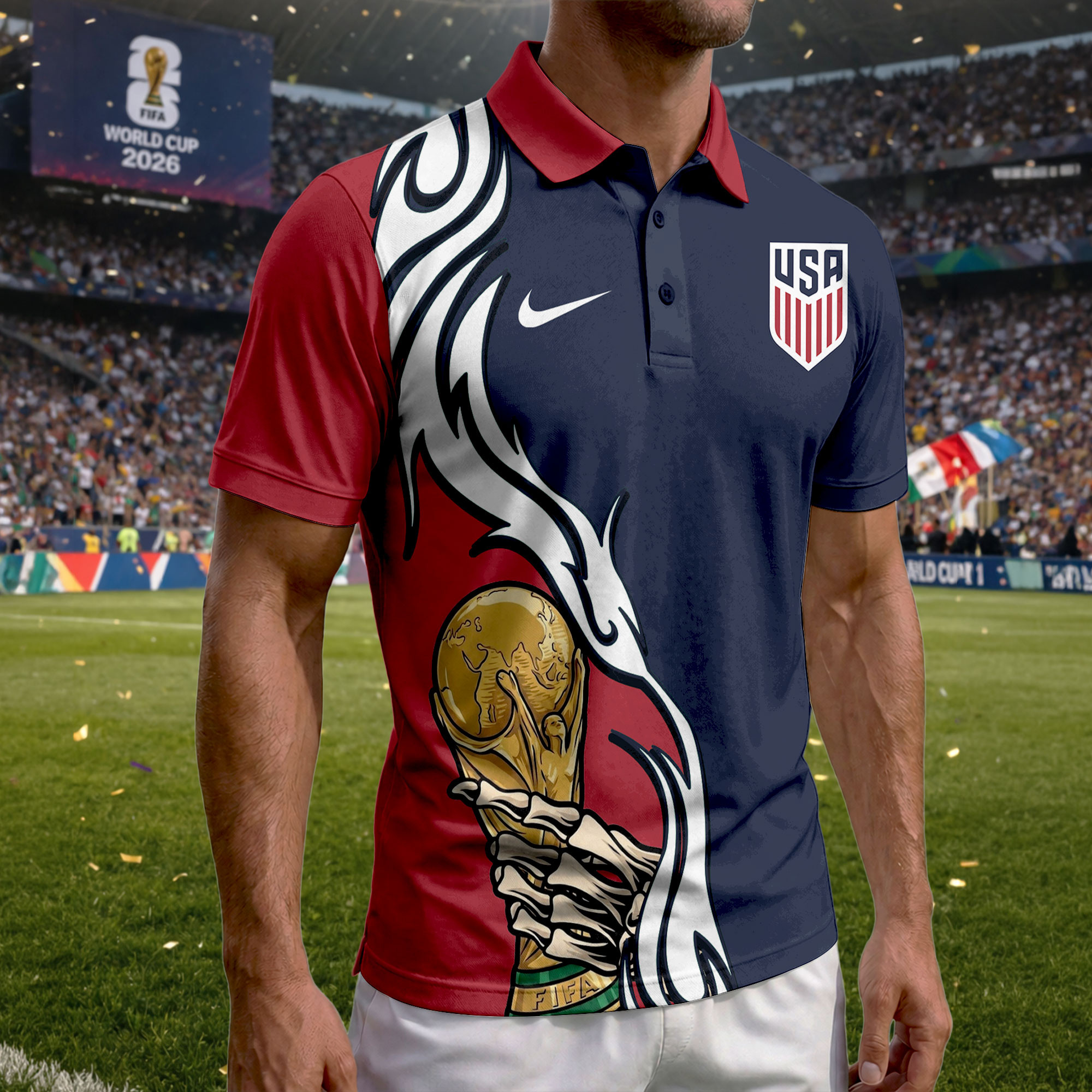 United States | Premium World Cup 2026 Playmaker Polo Shirt TTH210531 - Image 4