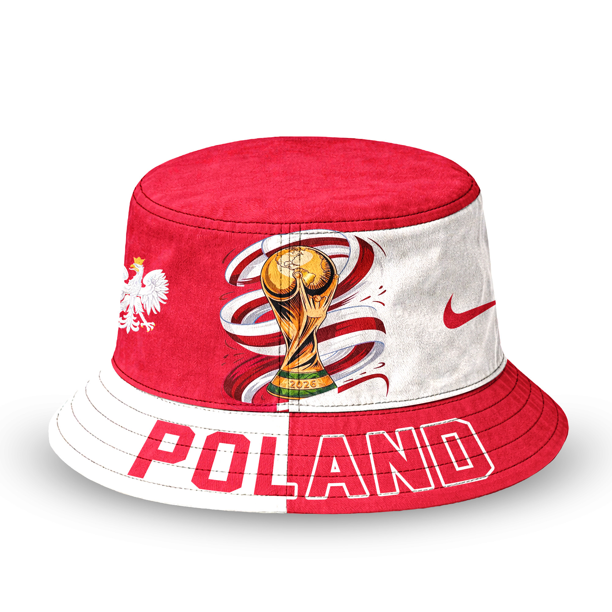 Poland | Premium World Cup 2026 Golden Trophy Bucket Hat TTH210524