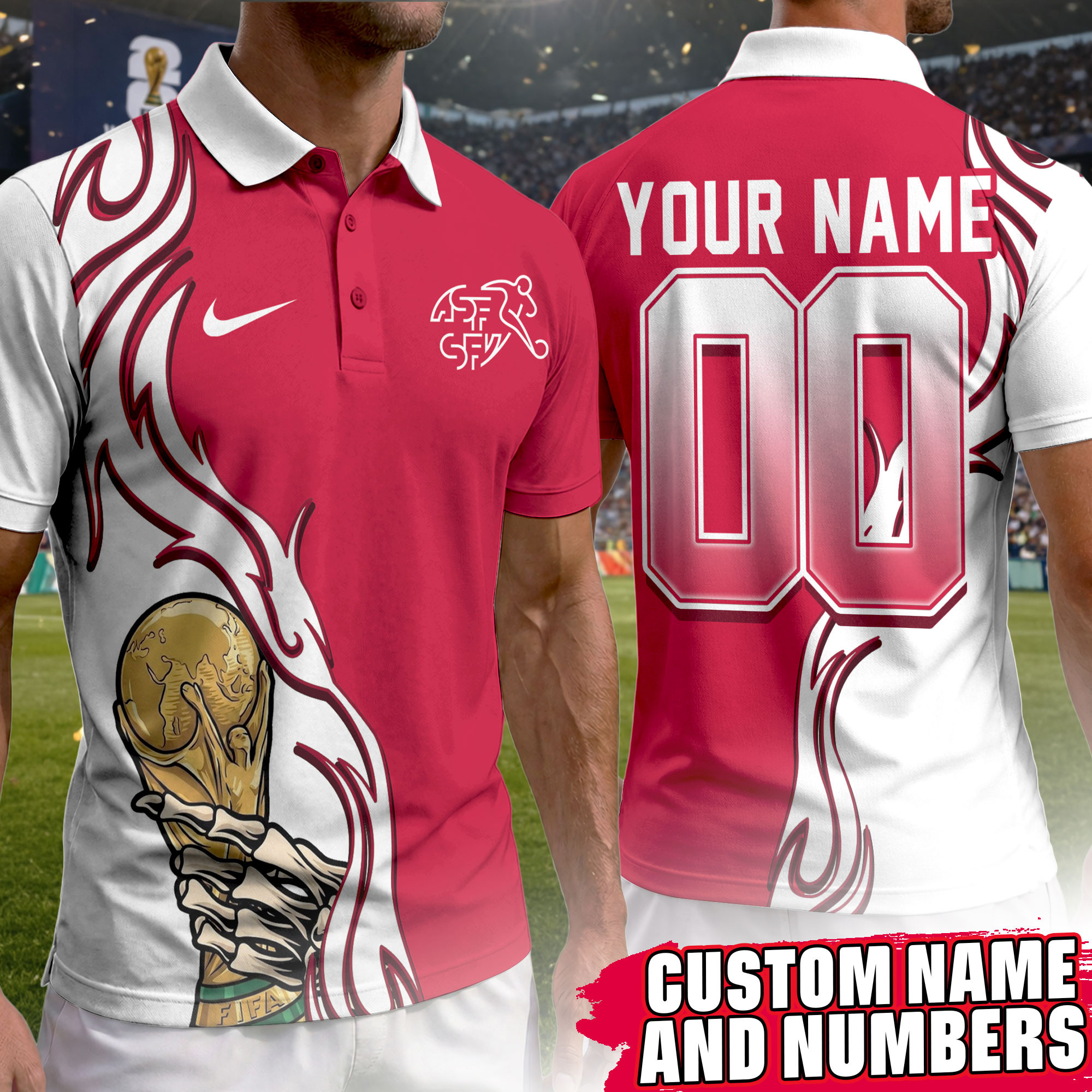 Switzerland | Premium World Cup 2026 Playmaker Polo Shirt TTH210531 - Image 2