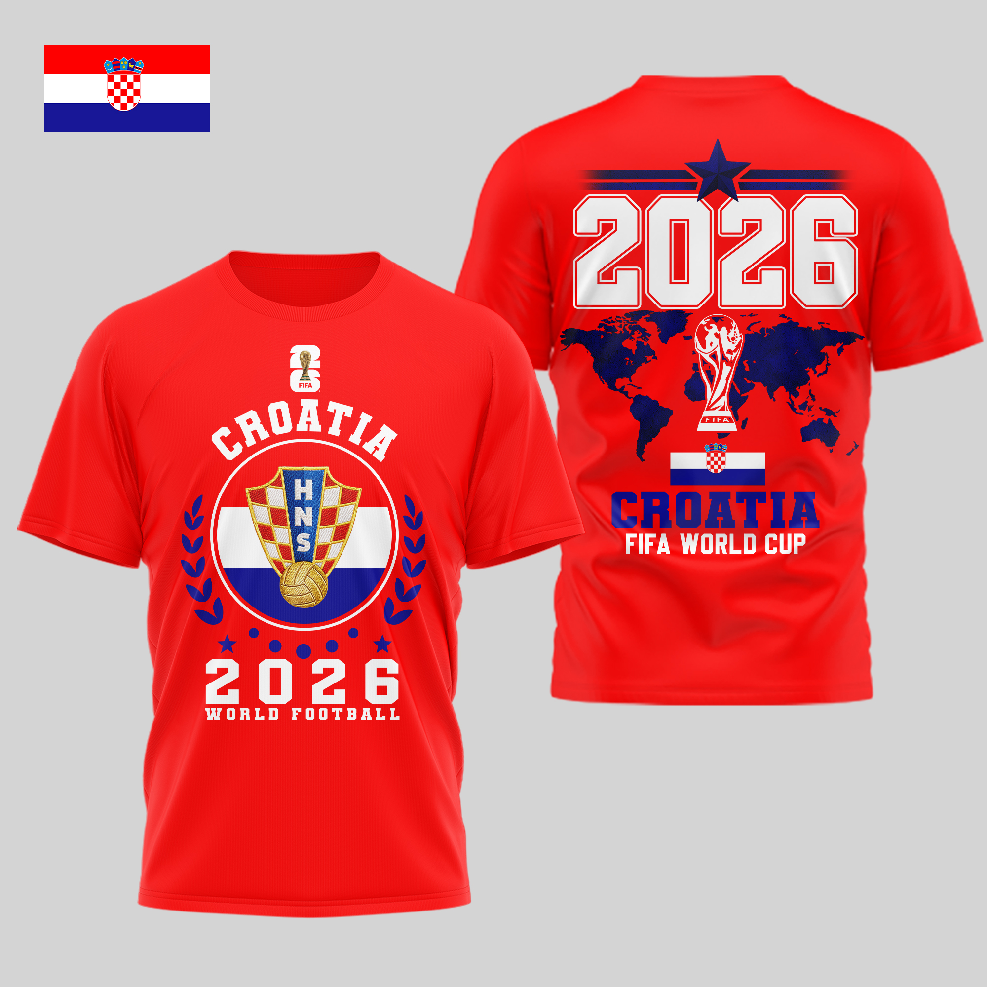 Croatia | Premium World Cup 2026 Legacy – World Cup 2026 3D Shirt TTH210528 - Image 3