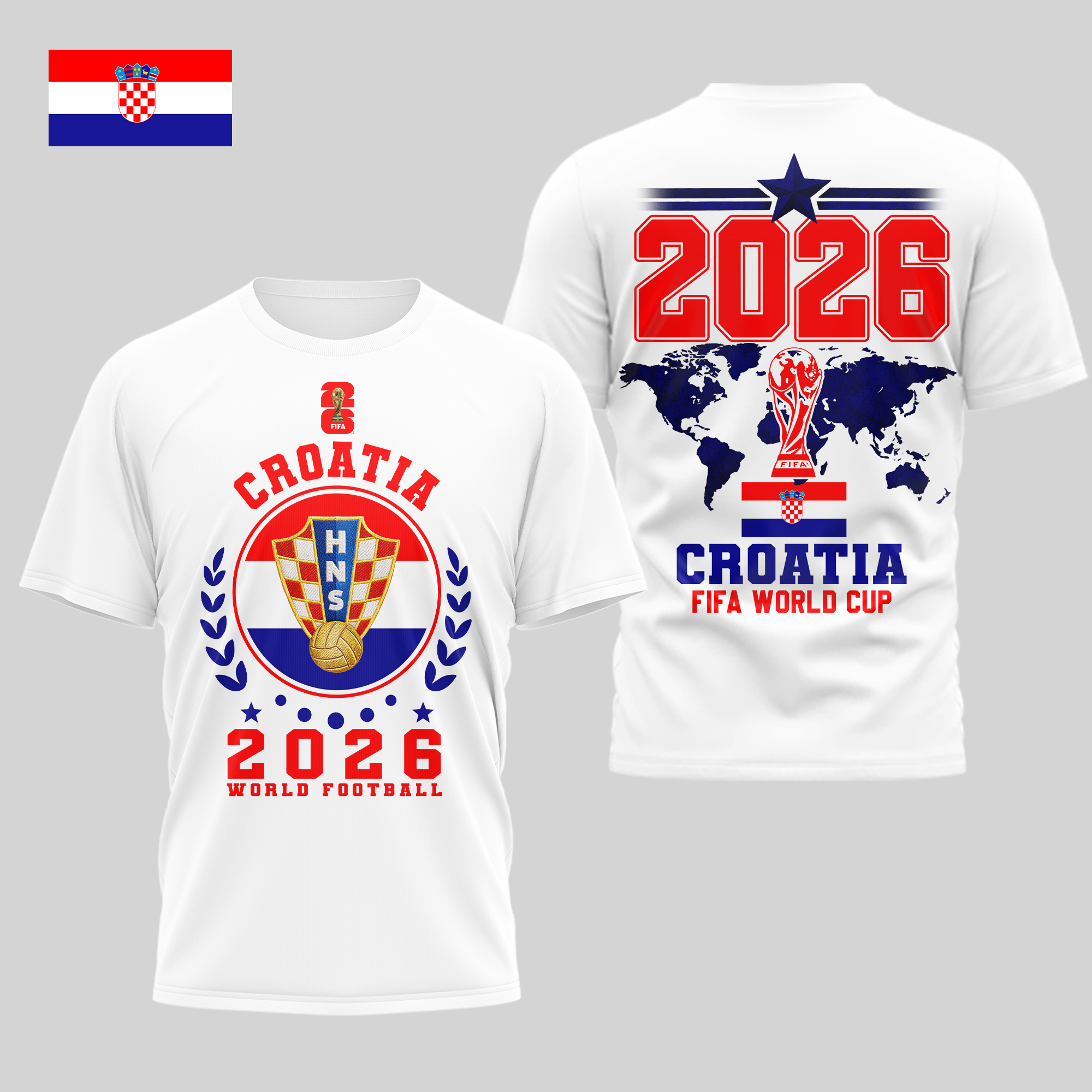 Croatia | Premium World Cup 2026 Legacy – World Cup 2026 3D Shirt TTH210528 - Image 2