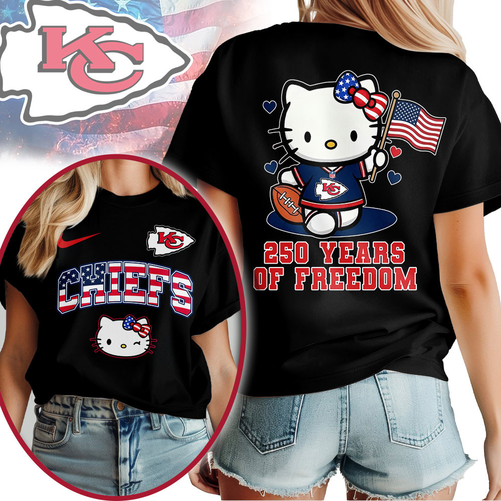 Kansas City Chiefs | Premium NFL Hello Kitty Celebrates 250th Anniversary Women Shirt TTH210527