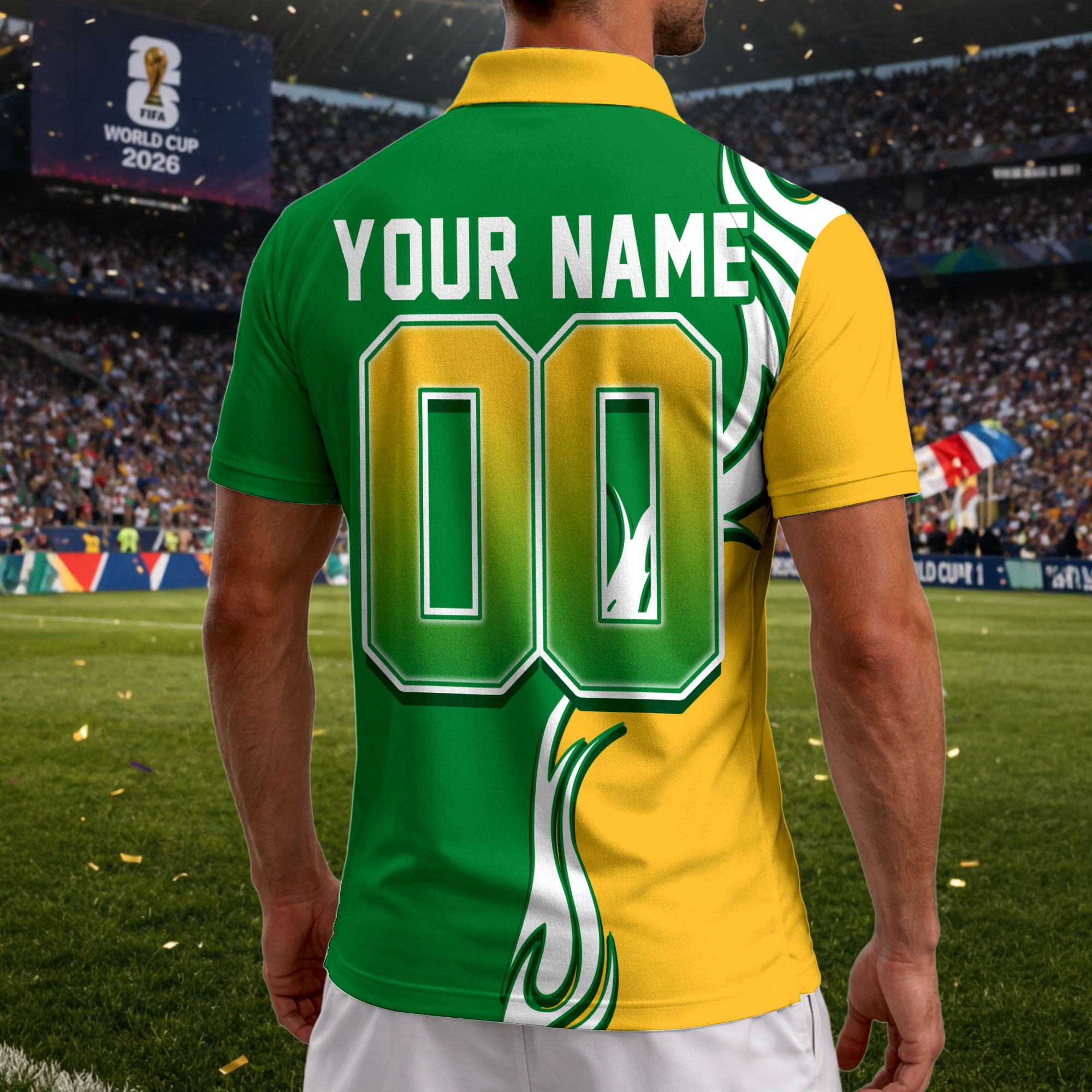Brazil | Premium World Cup 2026 Playmaker Polo Shirt TTH210531 - Image 3