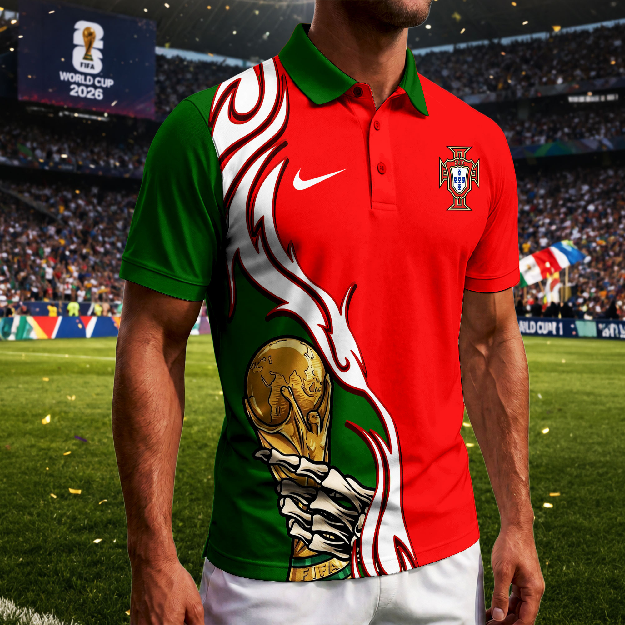Portugal | Premium World Cup 2026 Playmaker Polo Shirt TTH210531 - Image 4