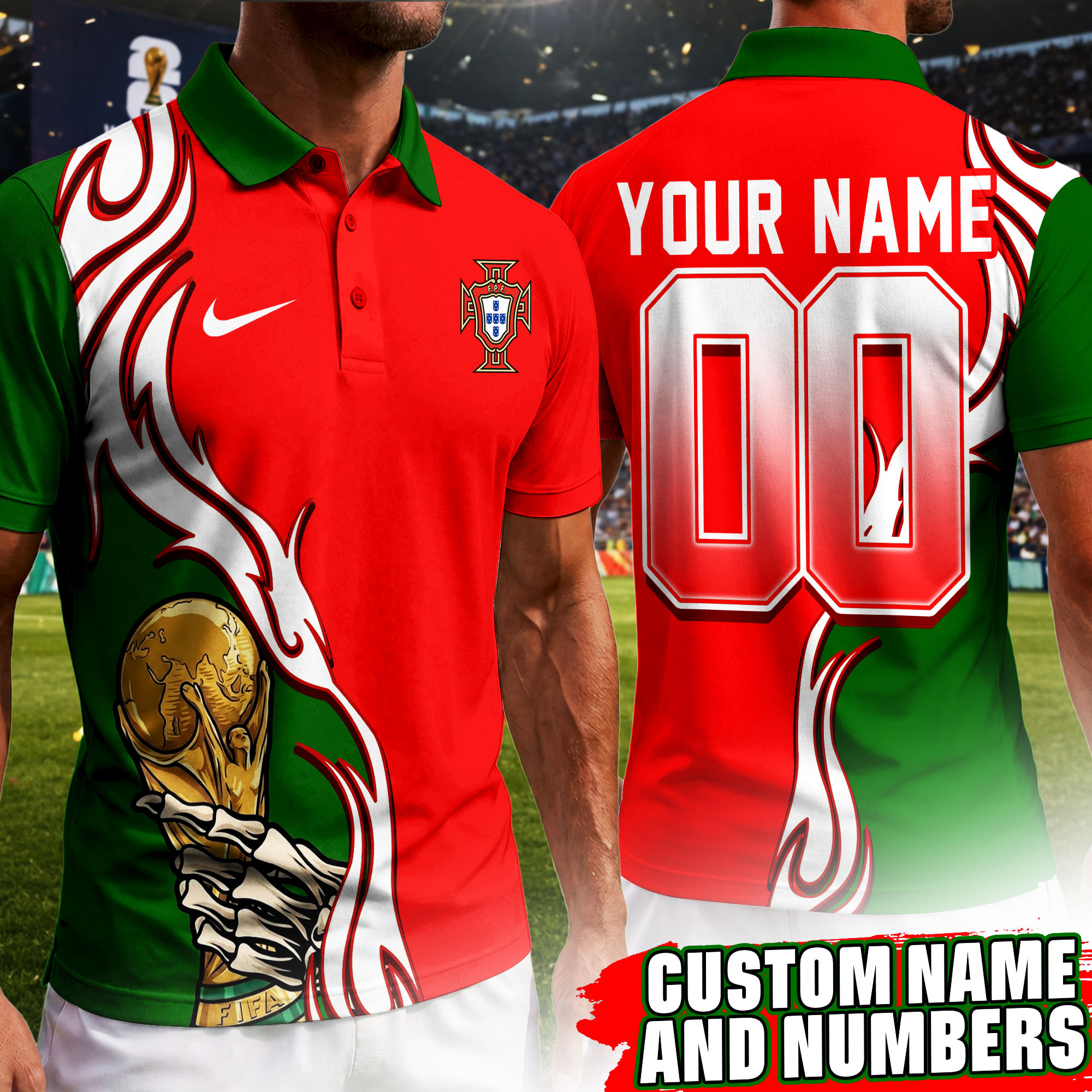 Portugal | Premium World Cup 2026 Playmaker Polo Shirt TTH210531 - Image 2