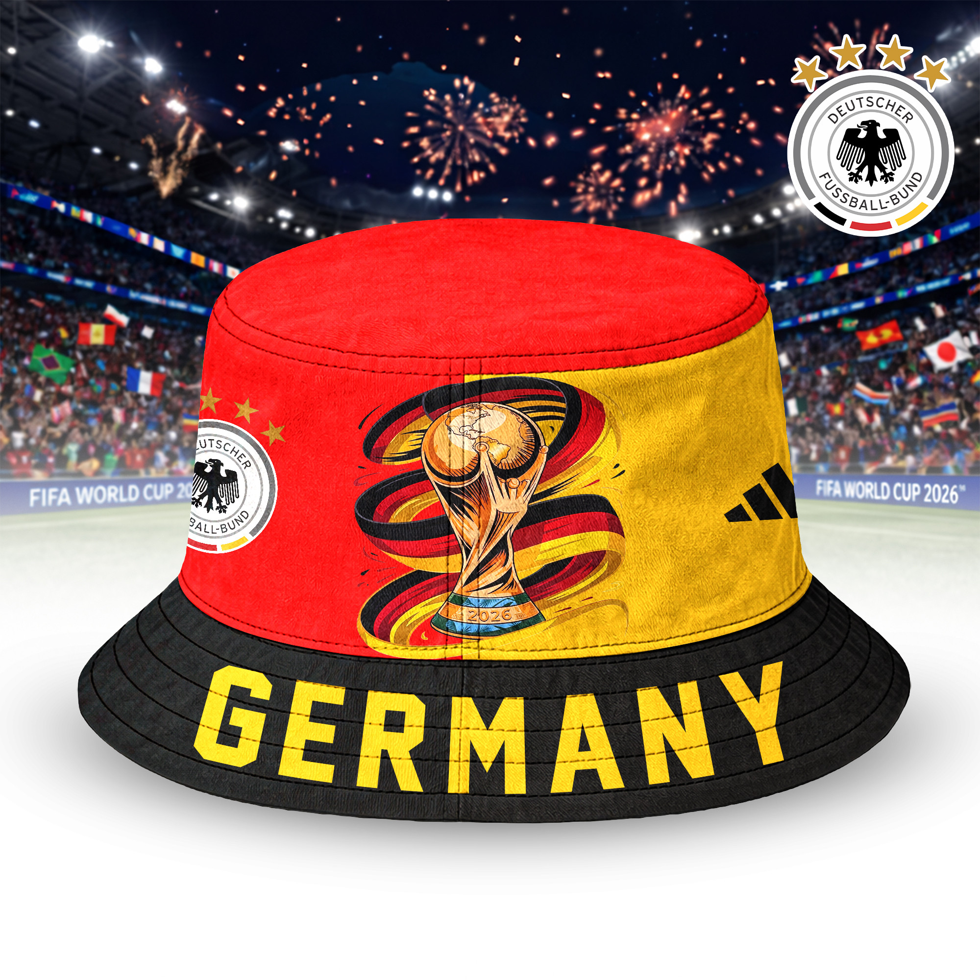 Germany | Premium World Cup 2026 Golden Trophy Bucket Hat TTH210524 - Image 2