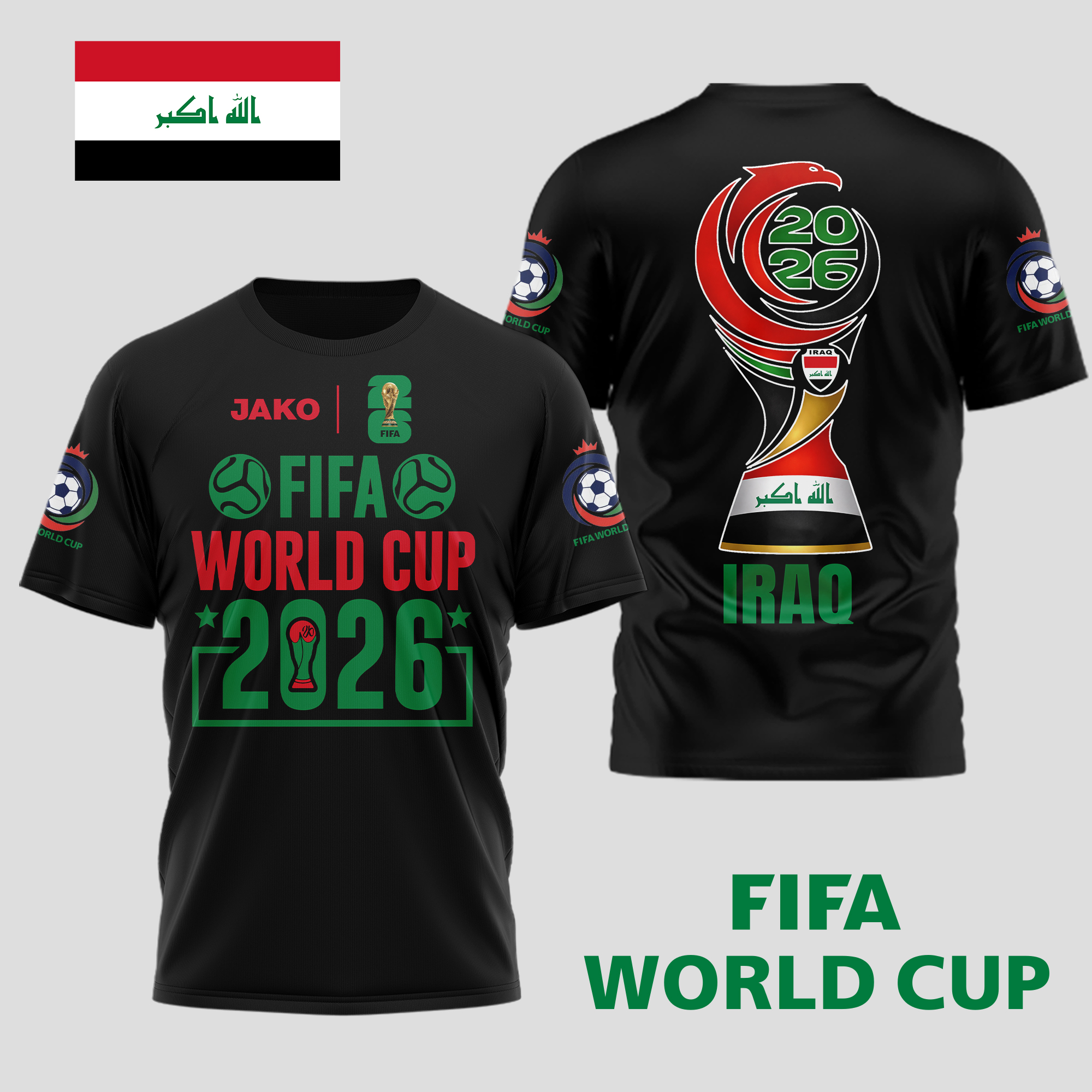 Iraq | Premium World Cup Spirit 2026 World Cup 2026 3D T-Shirt TTH210536