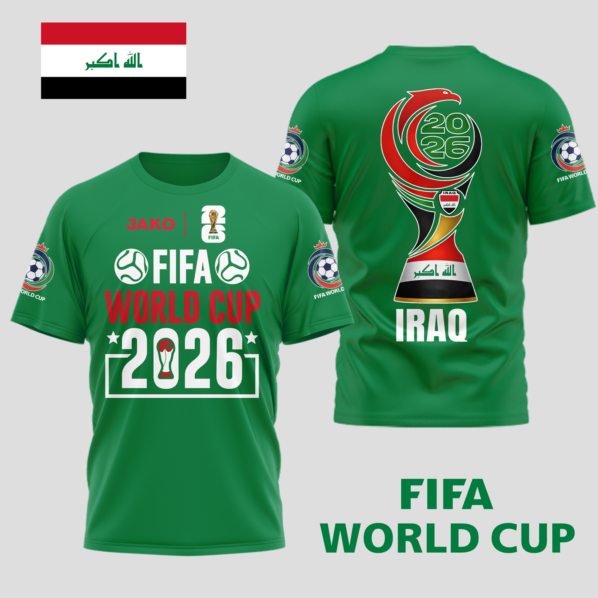 Iraq | Premium World Cup Spirit 2026 World Cup 2026 3D T-Shirt TTH210536 - Image 3